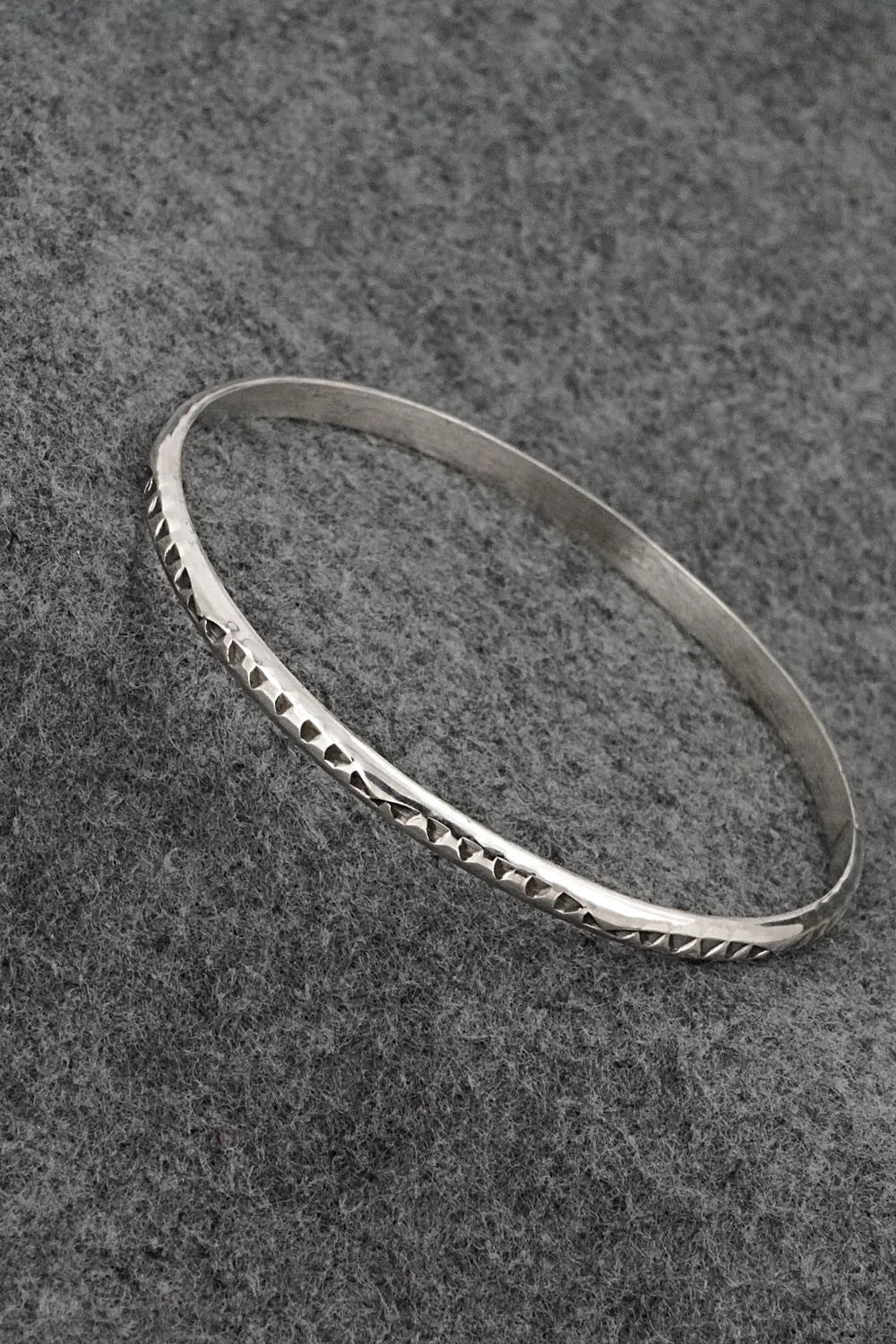 Sterling Silver Bangle Bracelet - Elaine Tahe