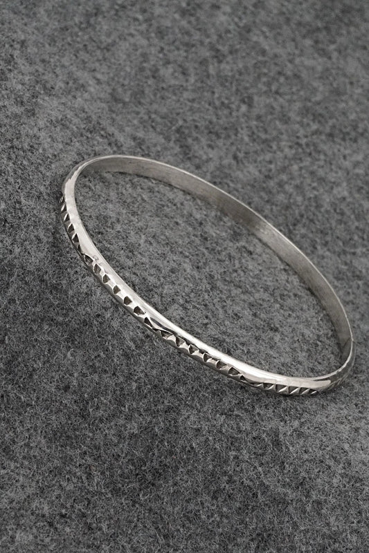 Sterling Silver Bangle Bracelet - Elaine Tahe