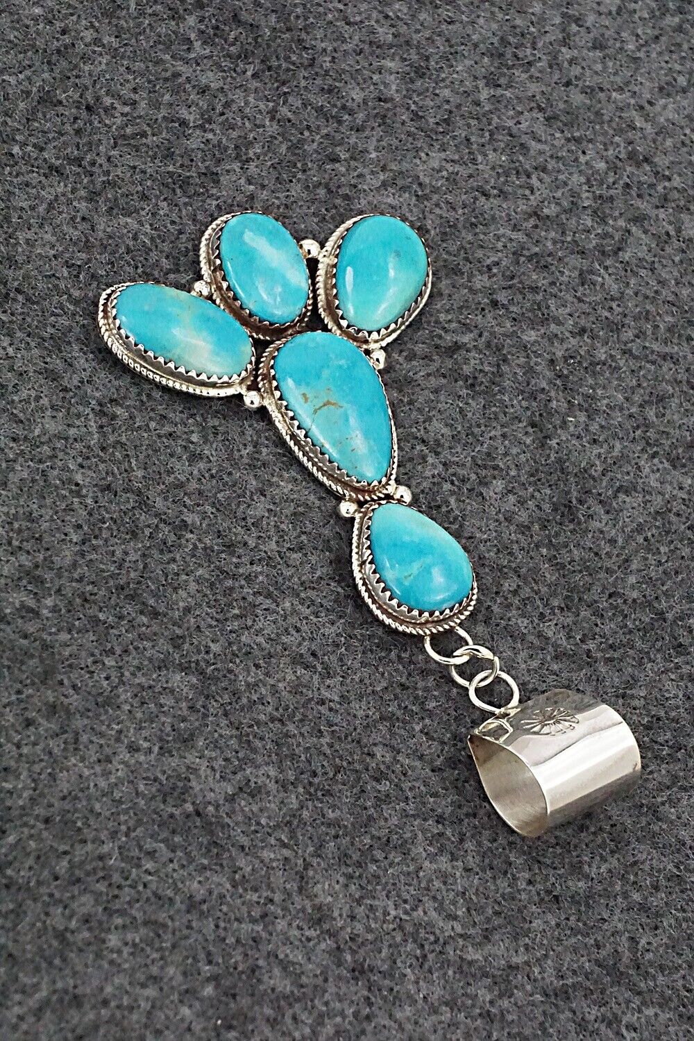 Turquoise & Sterling Silver Pendant - Ernest Hawthorne