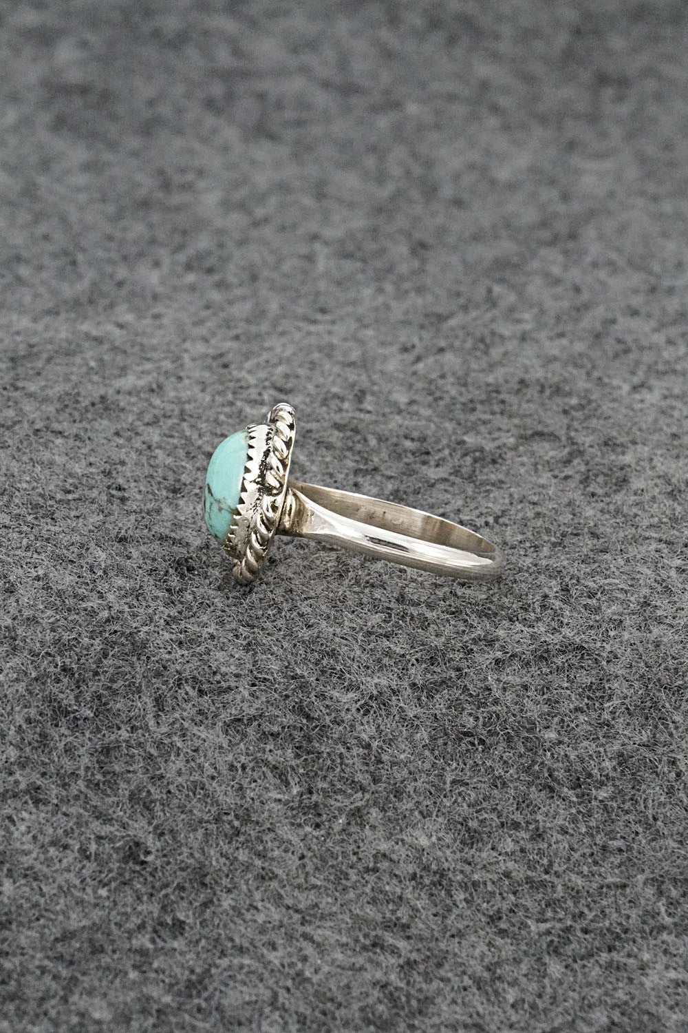 Turquoise & Sterling Silver Ring - Darius Arviso - Size 7