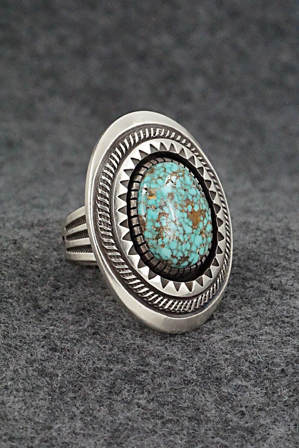 Turquoise & Sterling Silver Ring - Calvin Martinez - Size 8