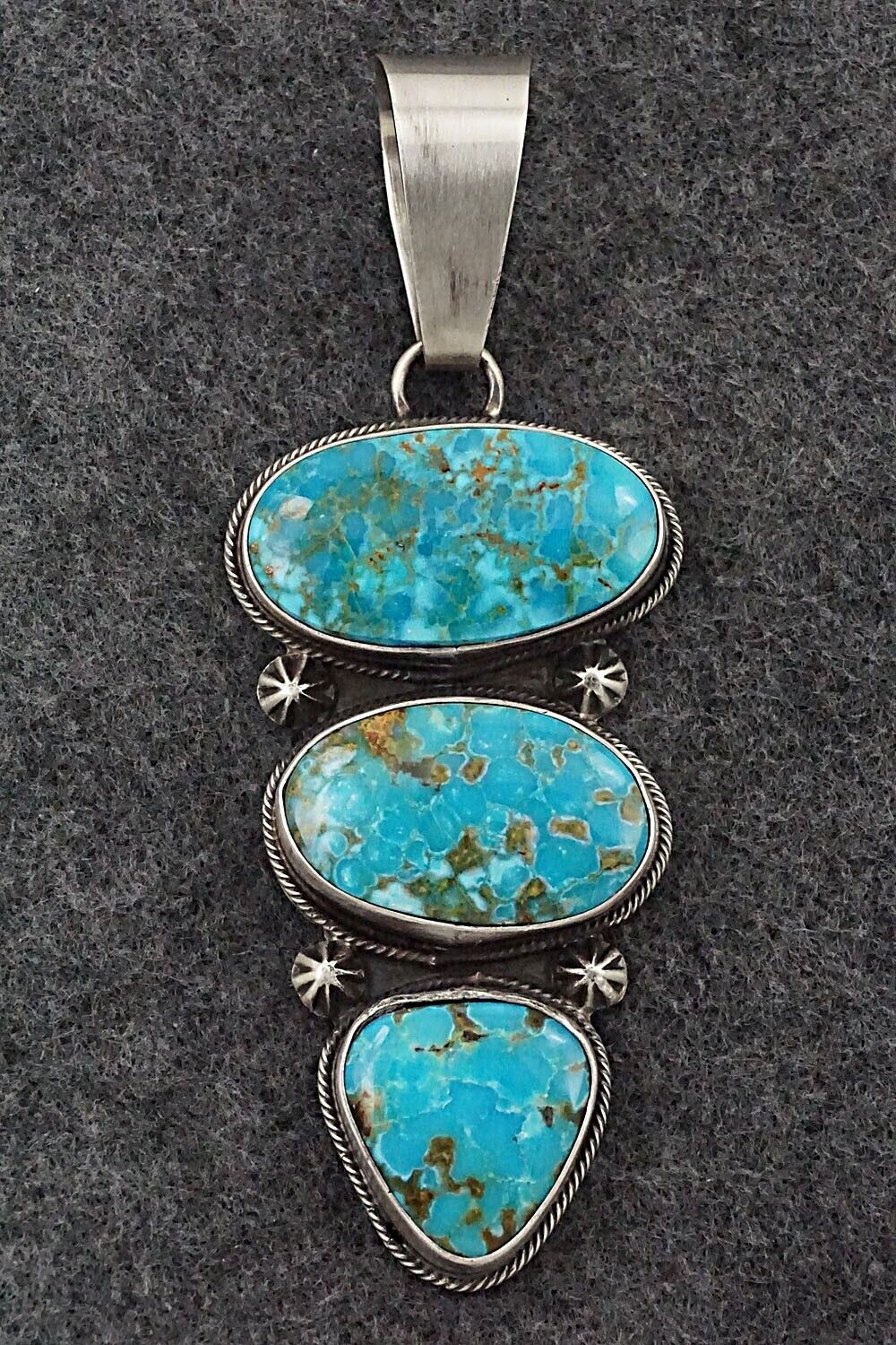 Turquoise & Sterling Silver Pendant - Randy Billy