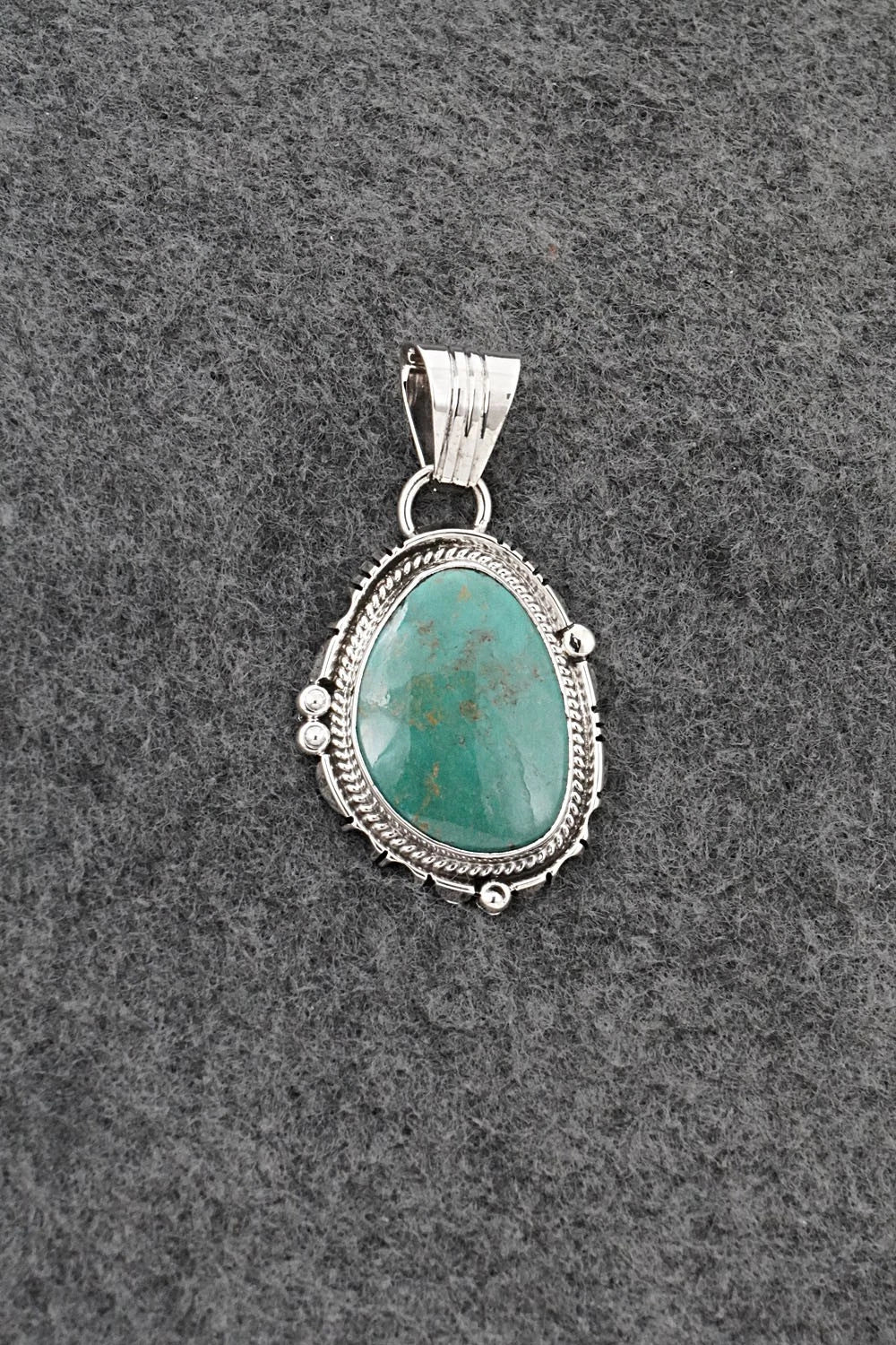 Turquoise & Sterling Silver Pendant - Marita Benally