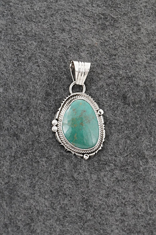 Turquoise & Sterling Silver Pendant - Marita Benally