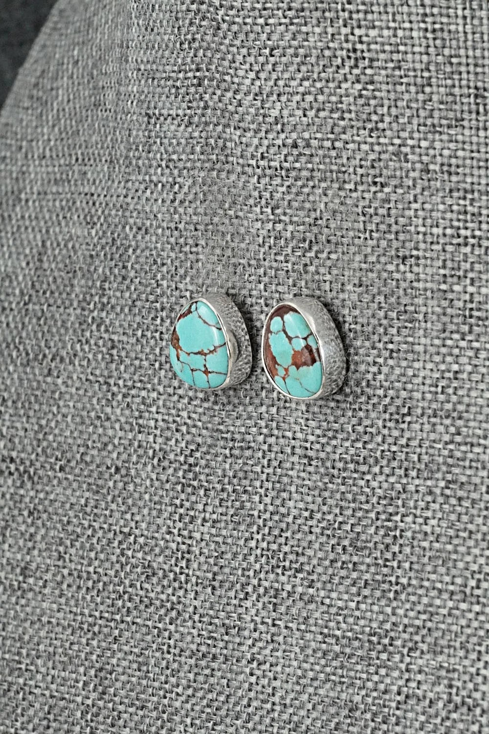 Turquoise & Sterling Silver Earrings - Eugene Gruber
