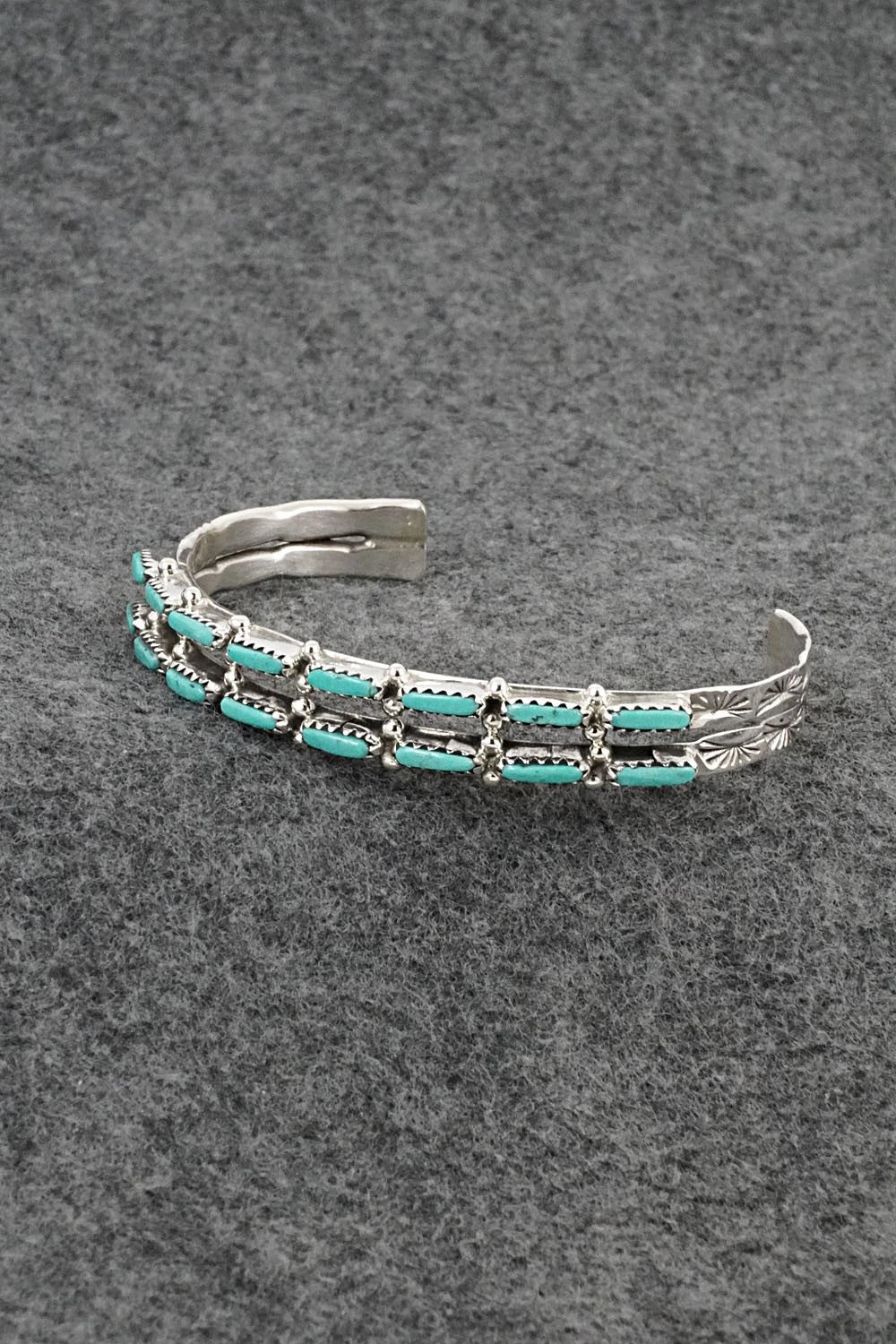 Turquoise & Sterling Silver Bracelet - Murray Hannaweeka