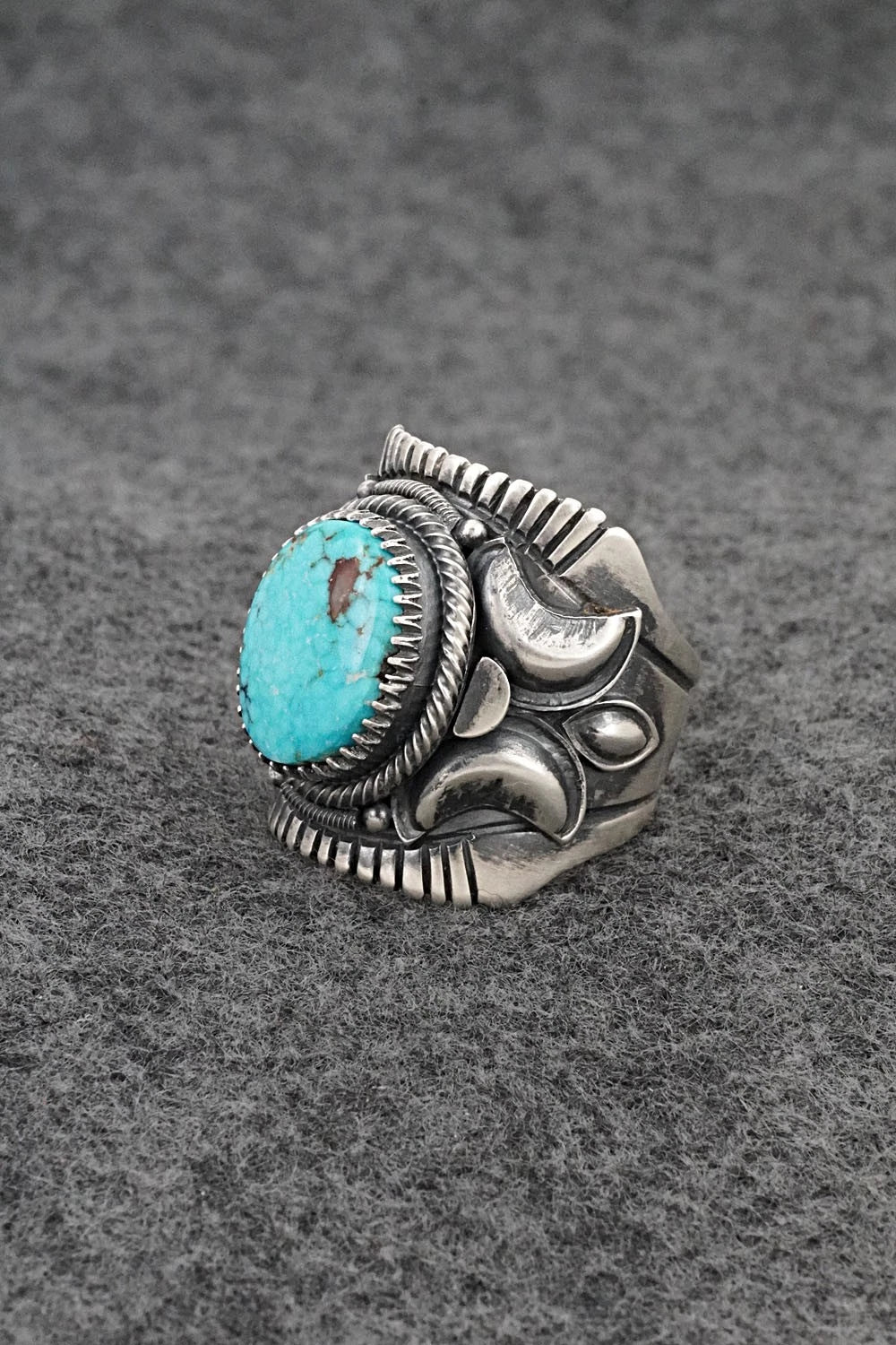 Turquoise & Sterling Silver Ring - Derrick Gordon - Size 11