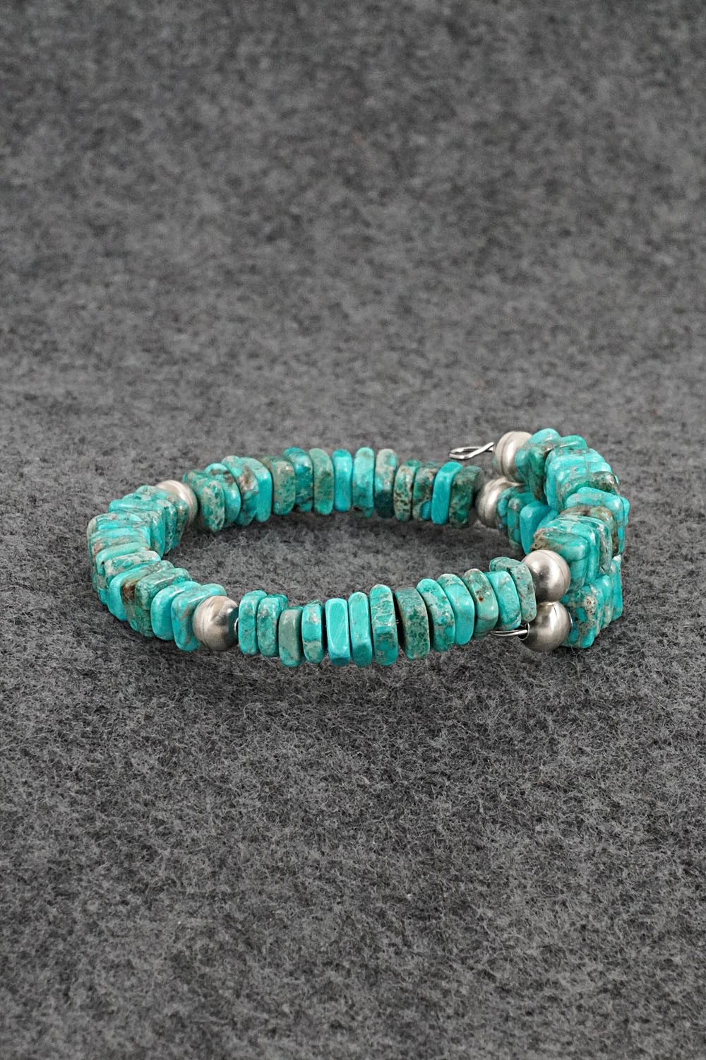 Turquoise & Sterling Silver Bracelet - Doreen Jake