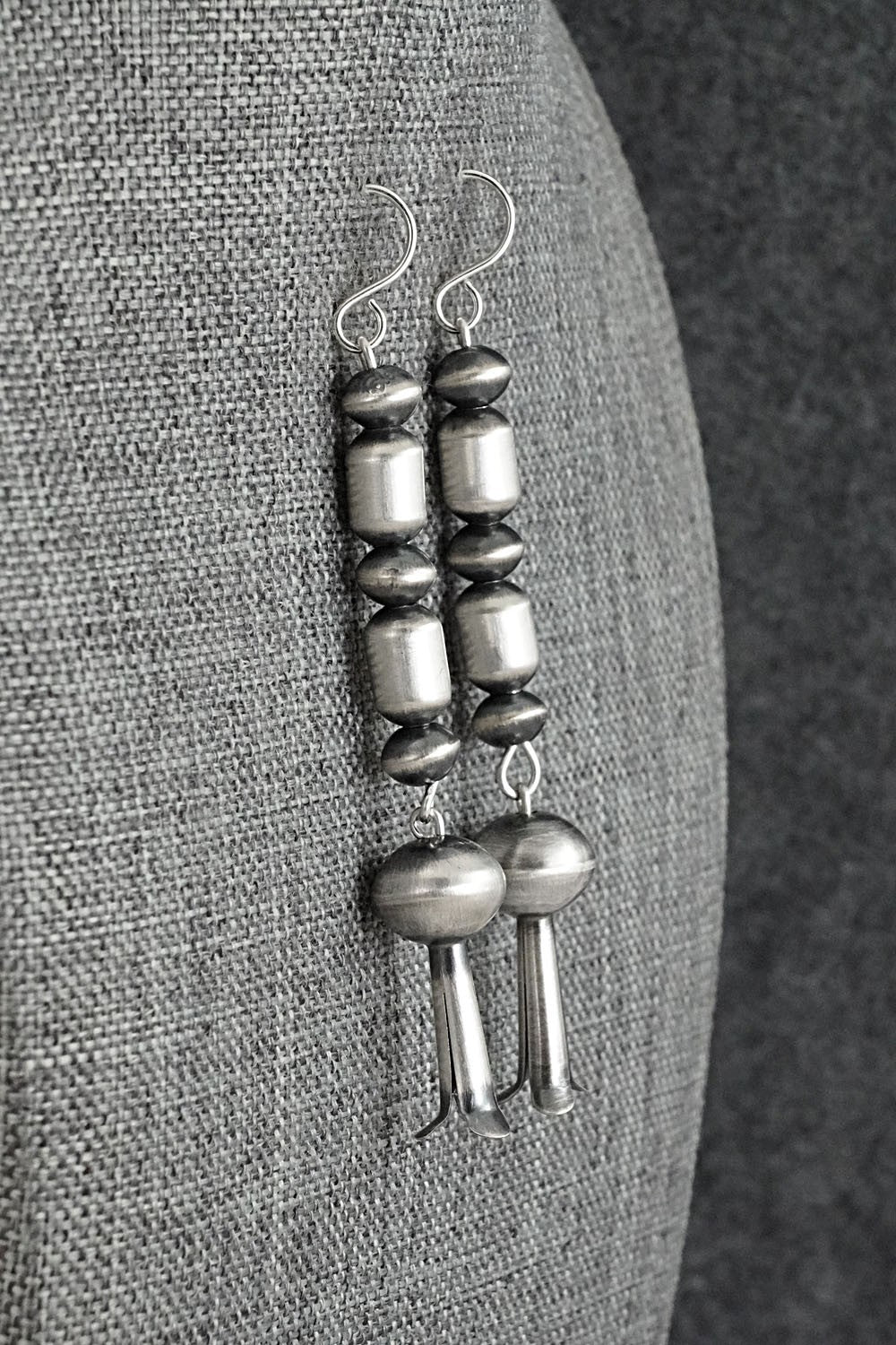 Sterling Silver Navajo Pearl Earrings - Tonisha Haley