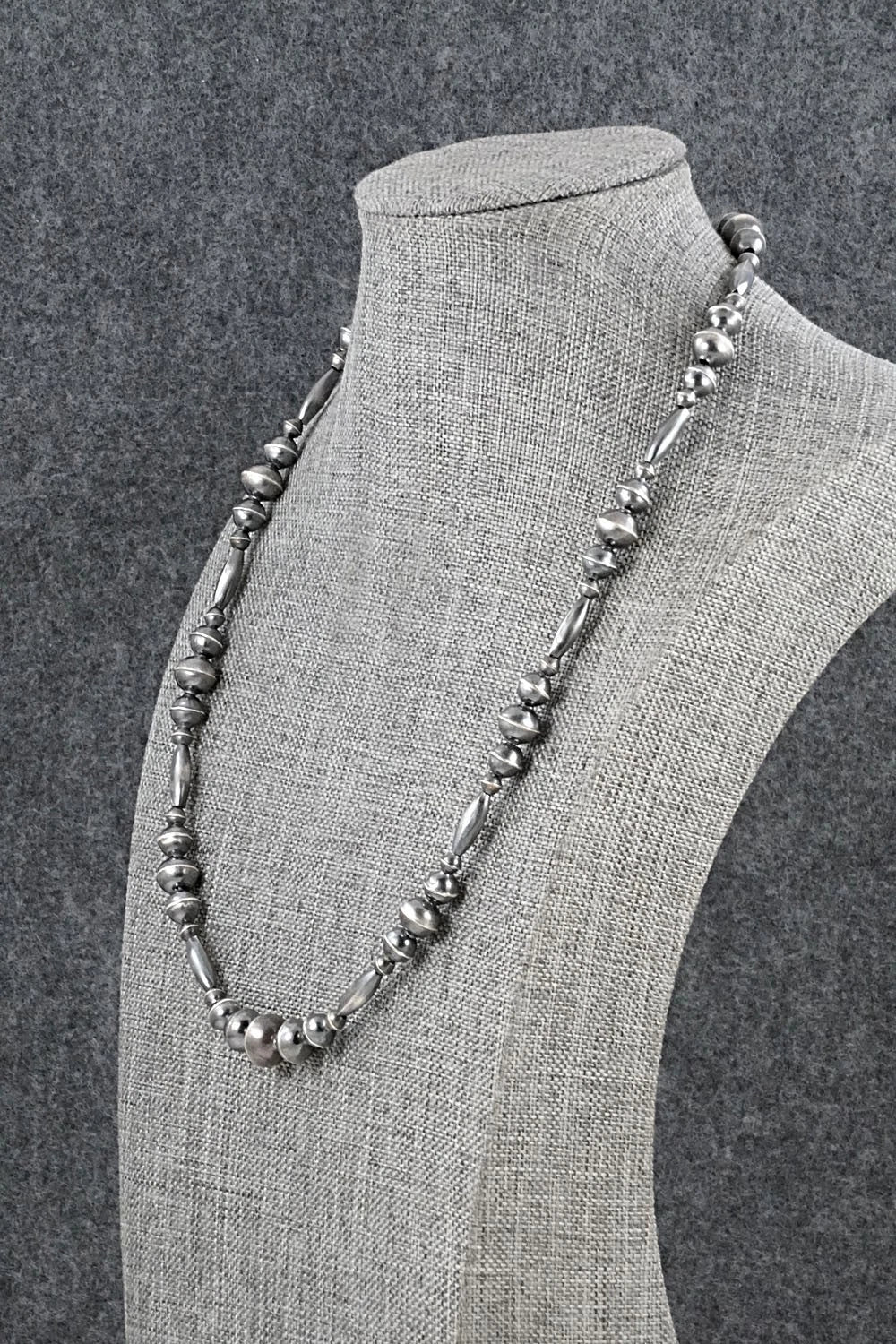 Sterling Silver Navajo Pearl Necklace 20" - Vintage
