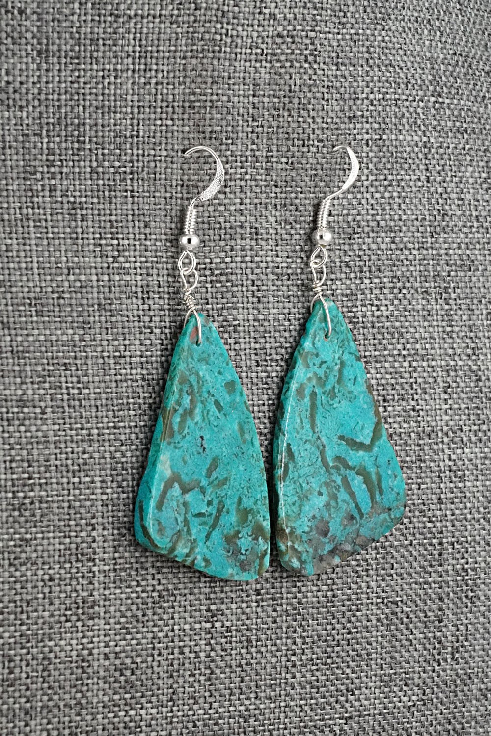 Turquoise & Sterling Silver Earrings - Louise Pete