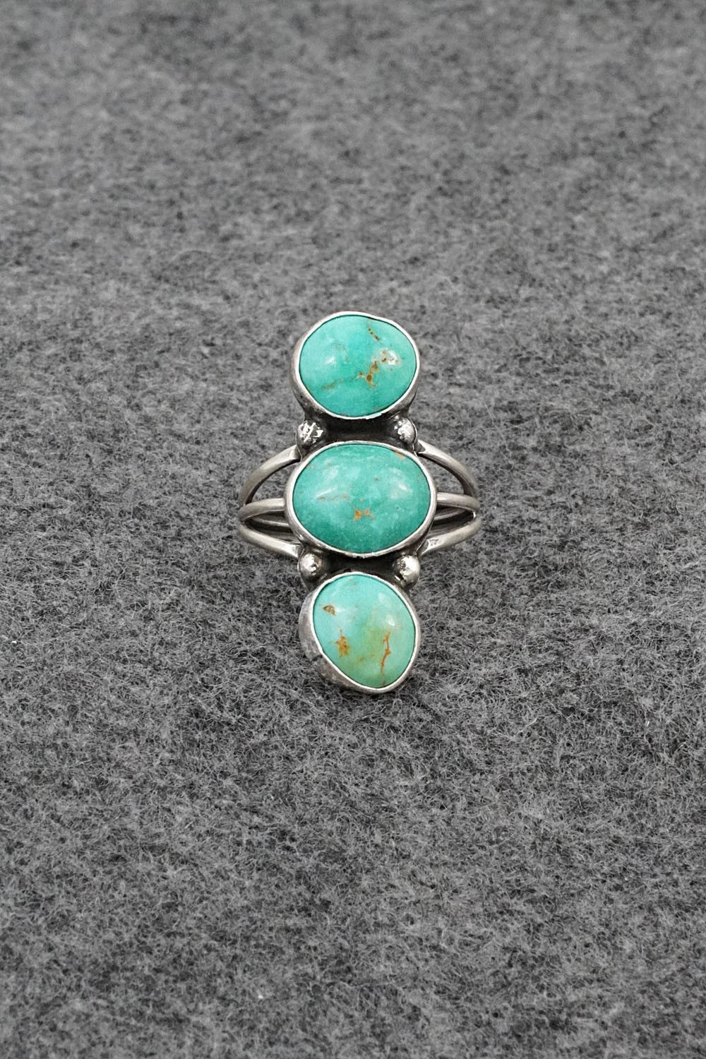 Turquoise & Sterling Silver Ring - Verley Betone - Size 8