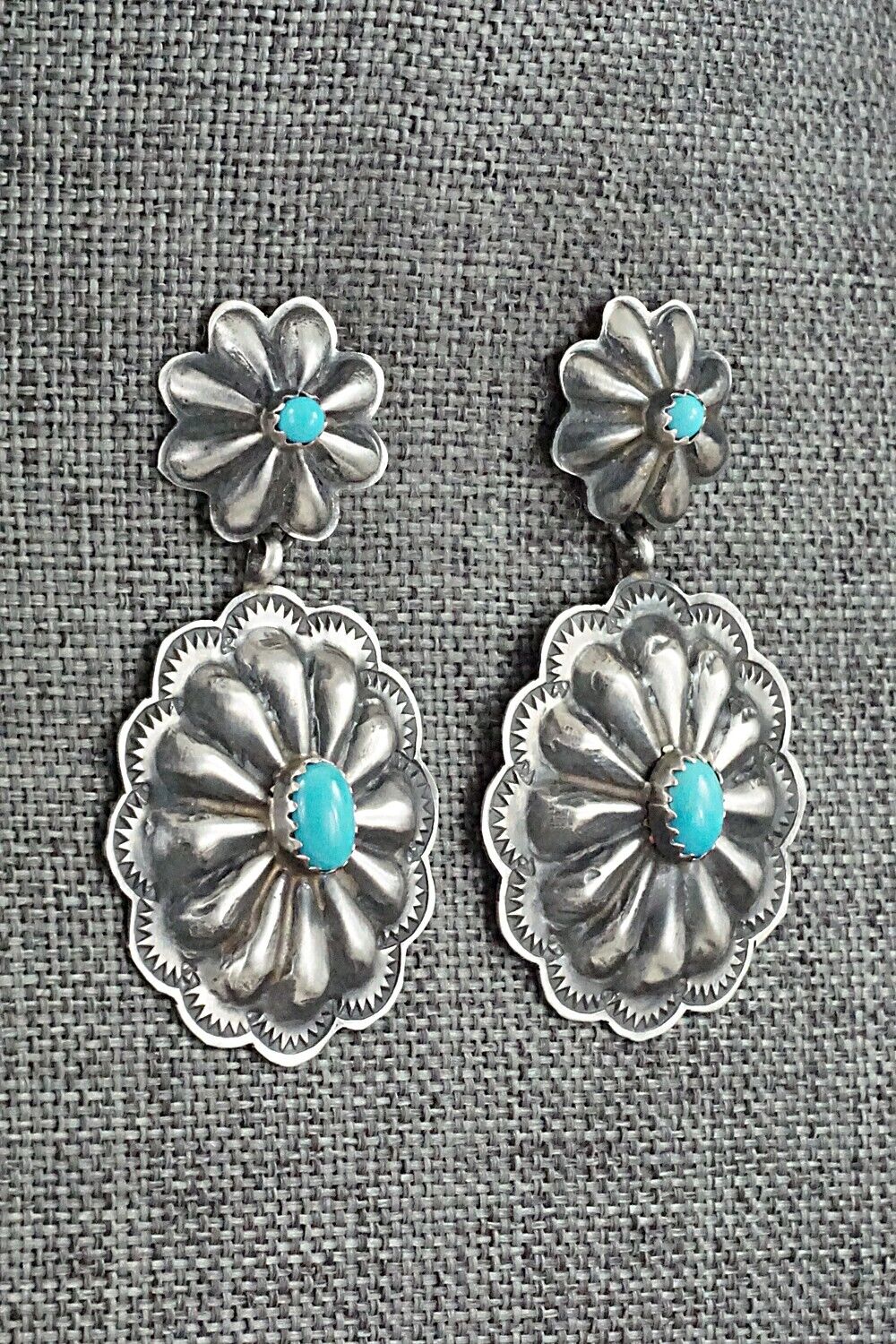 Turquoise & Sterling Silver Earrings - Rita Lee