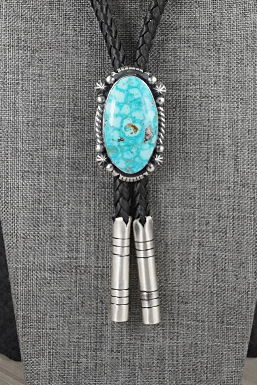 Turquoise & Sterling Silver Bolo Tie - Bob Becenti