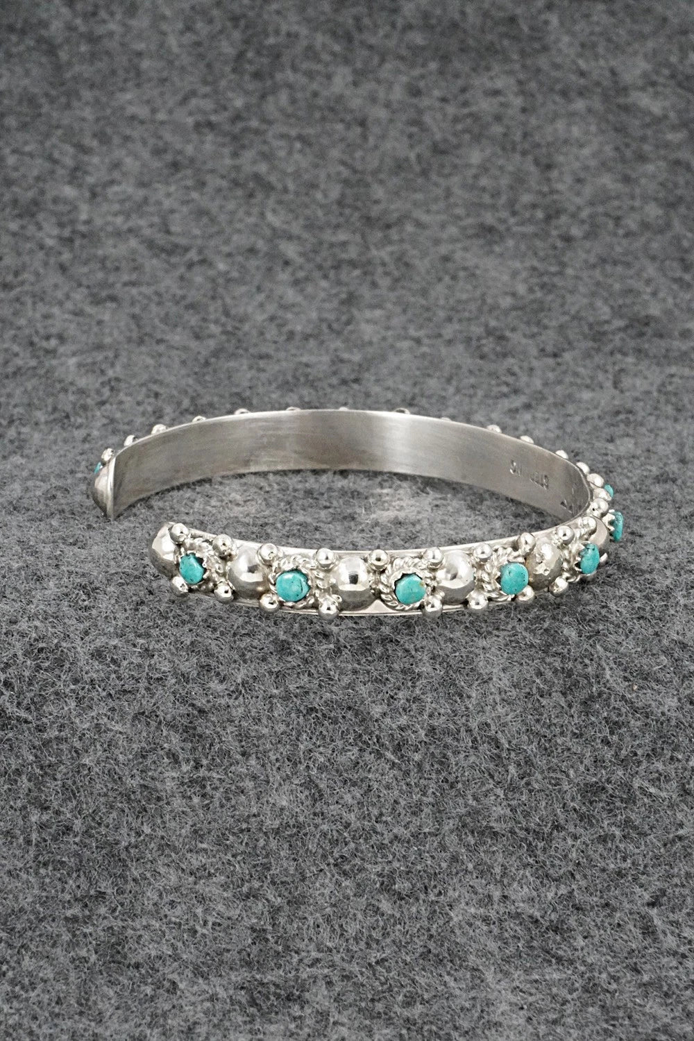 Turquoise & Sterling Silver Bracelet - Gilbert Weebothee