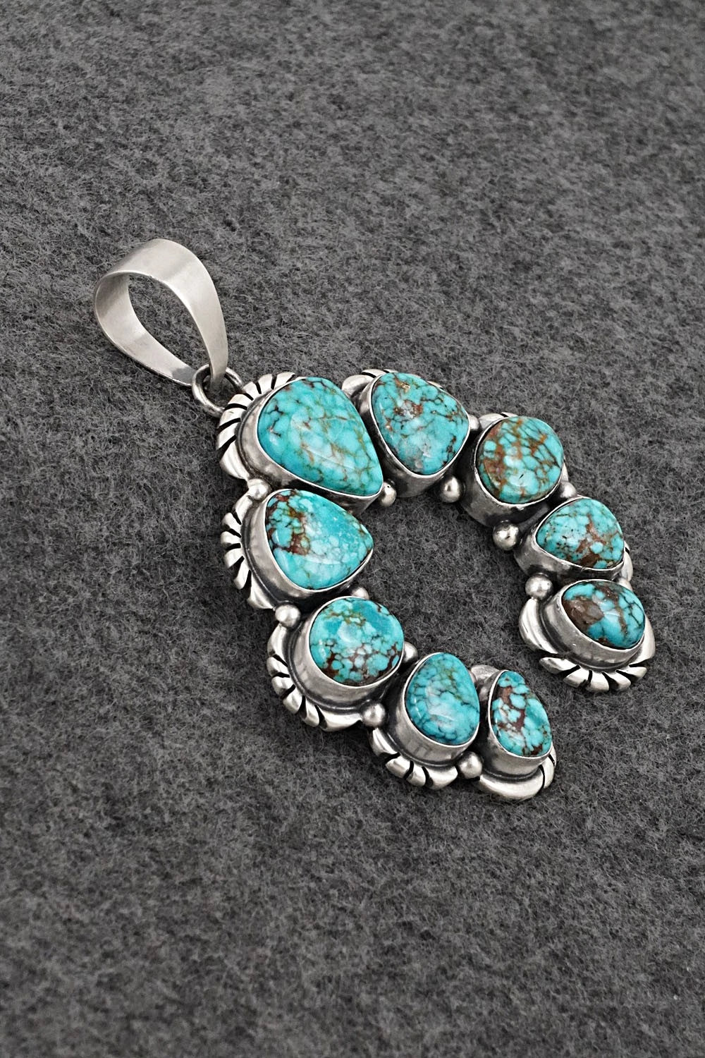 Turquoise & Sterling Silver Pendant - Mark Yazzie
