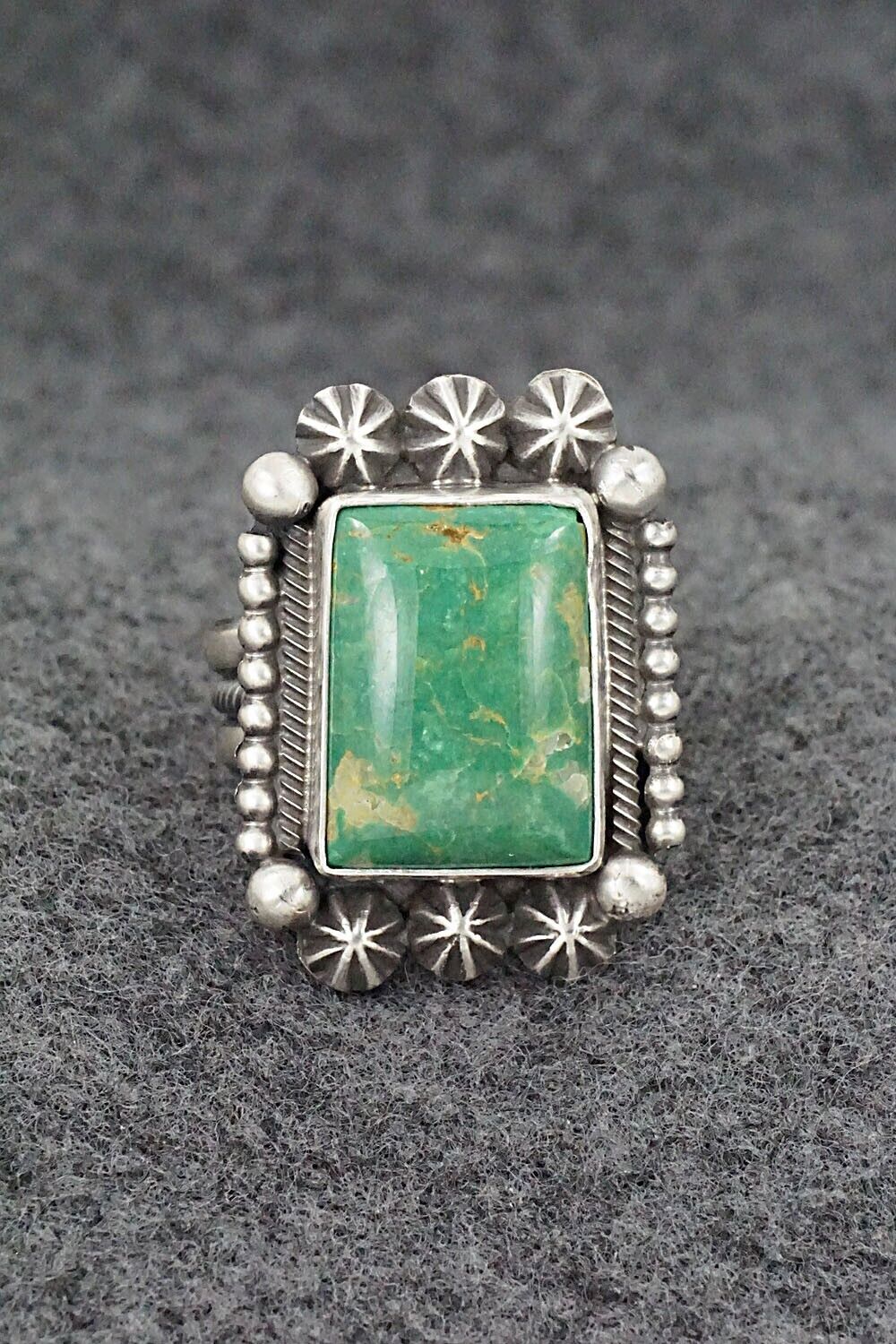 Turquoise & Sterling Silver Ring - Michael Calladitto - Size 8