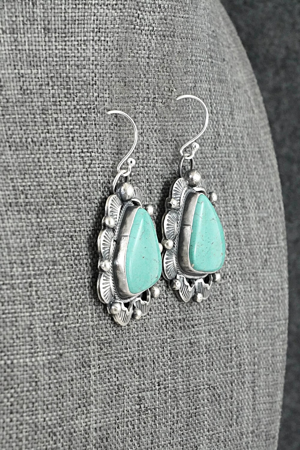 Turquoise & Sterling Silver Earrings - Jackson Hoskie