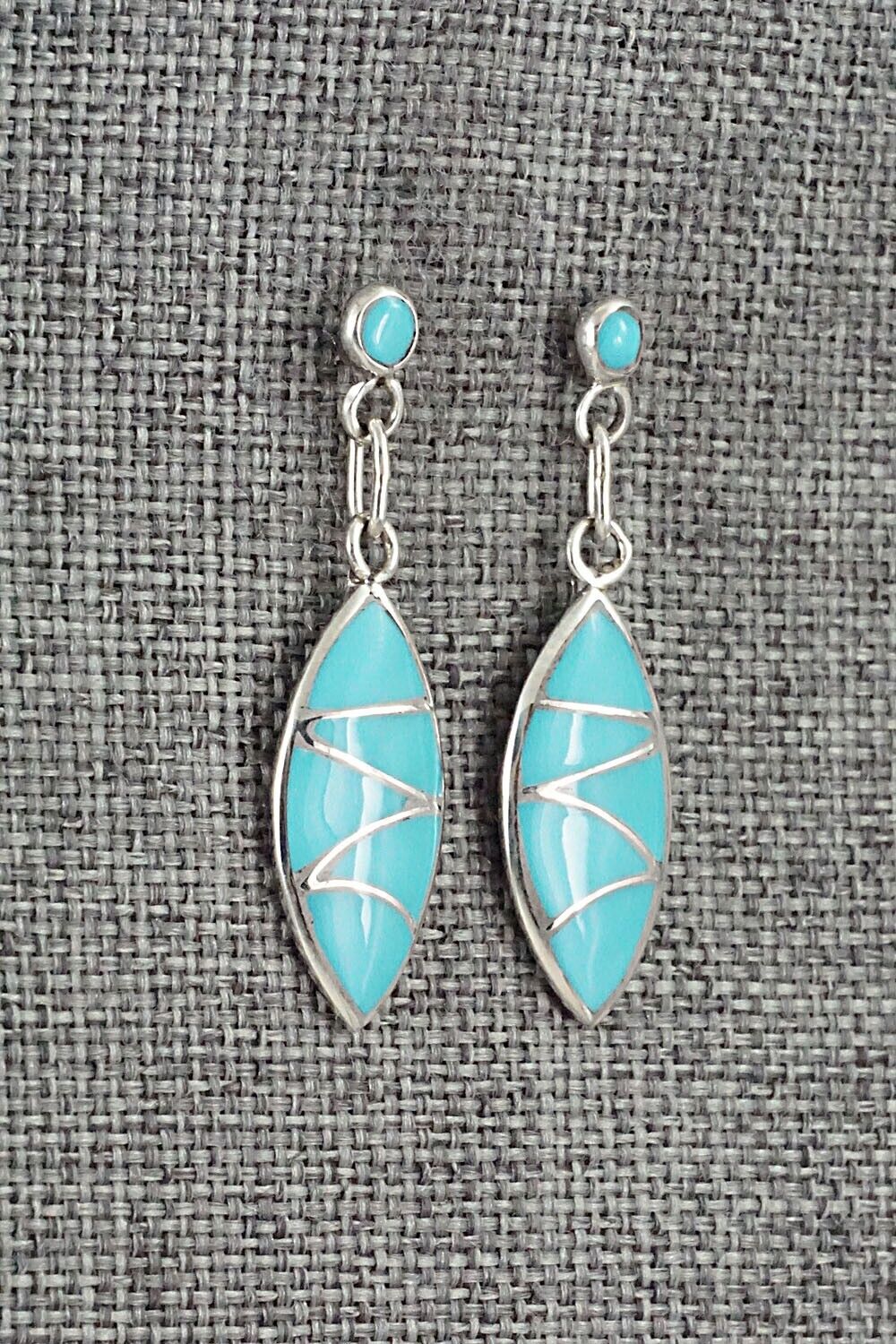 Turquoise & Sterling Silver Earrings - Orena Leekya