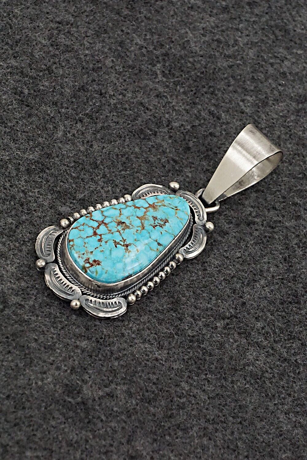 Turquoise & Sterling Silver Pendant - Daniel Benally