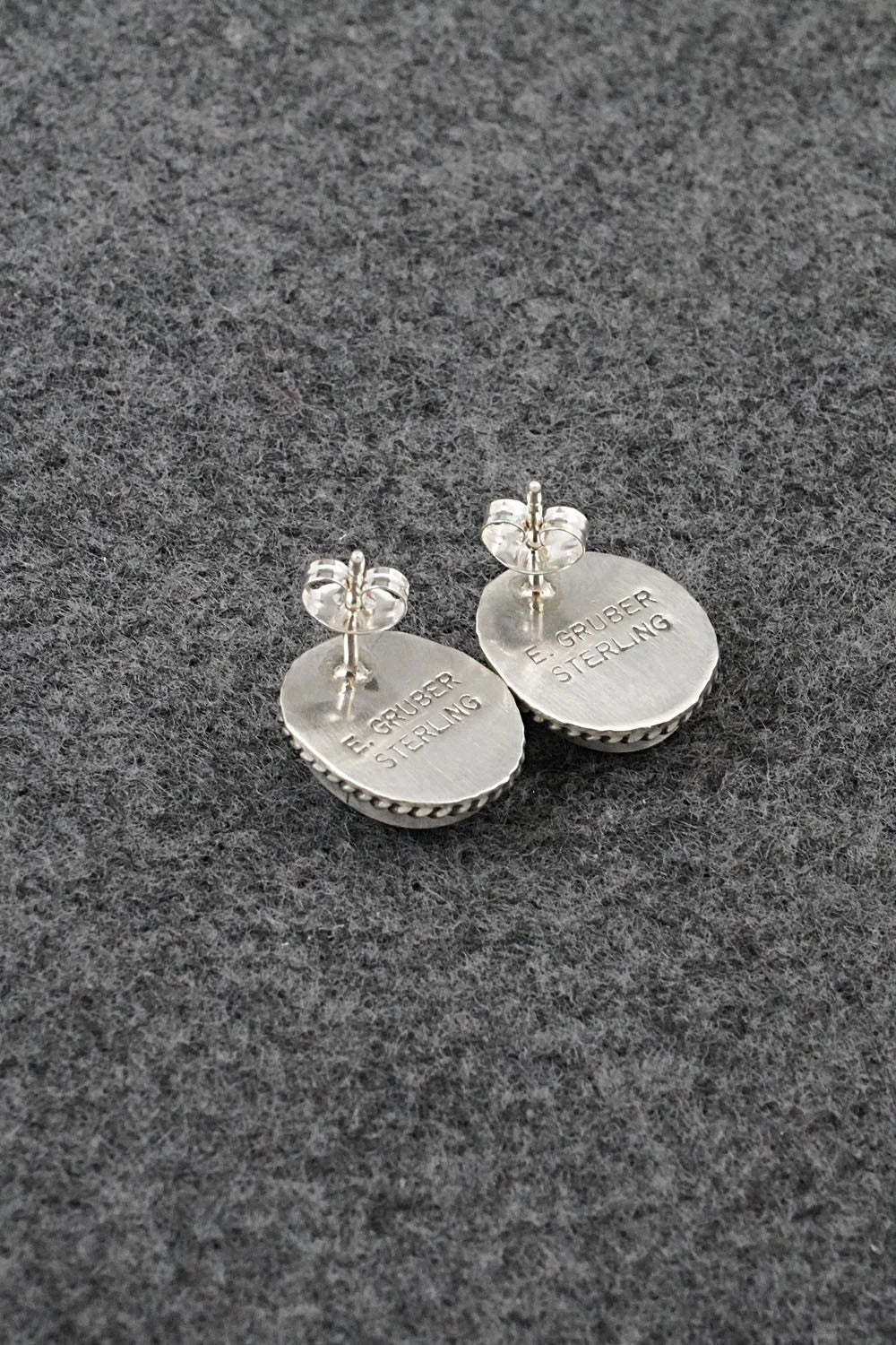 Turquoise & Sterling Silver Earrings - Eugene Gruber