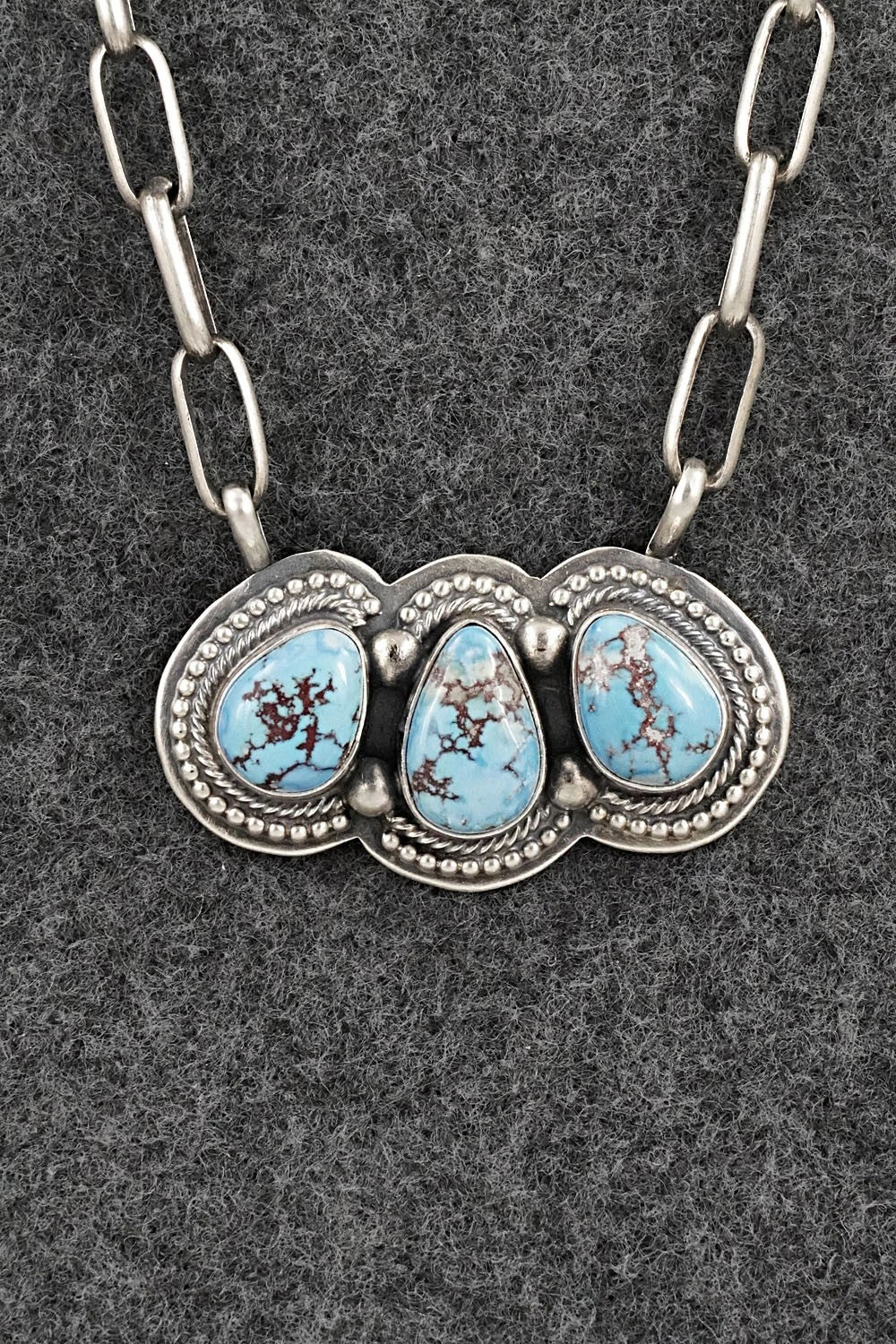 Turquoise & Sterling Silver Necklace - Kathleen Livingston