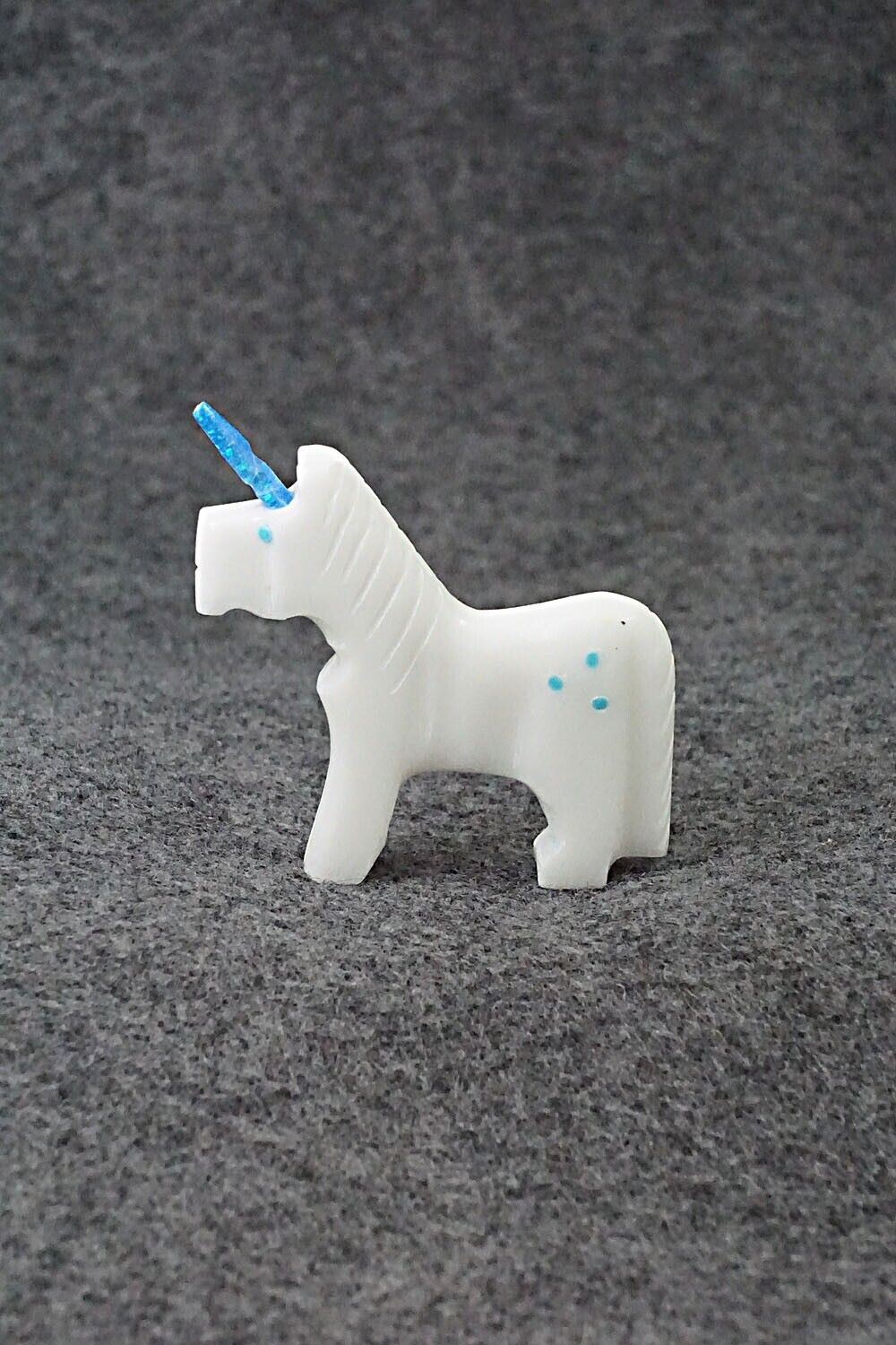 Unicorn Horse Zuni Fetish Carving - Todd Etsate