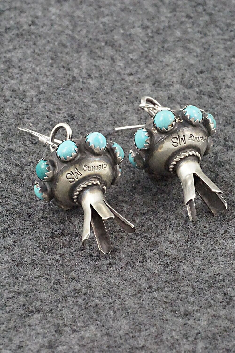 Turquoise & Sterling Silver Earrings - Monica Smith