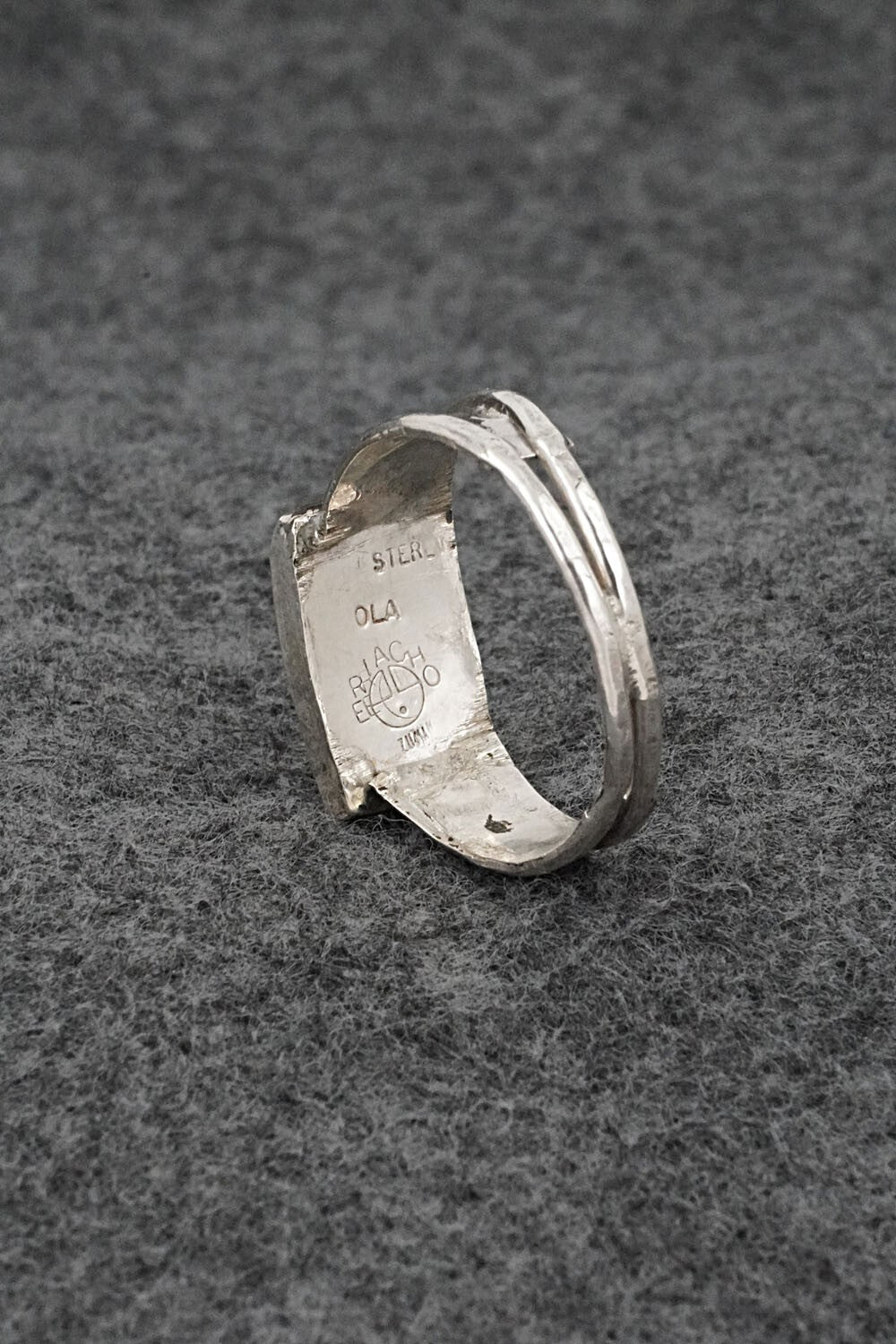 Multi-Stone & Sterling Silver Inlay Ring - Ola Eriacho - Size 13.5