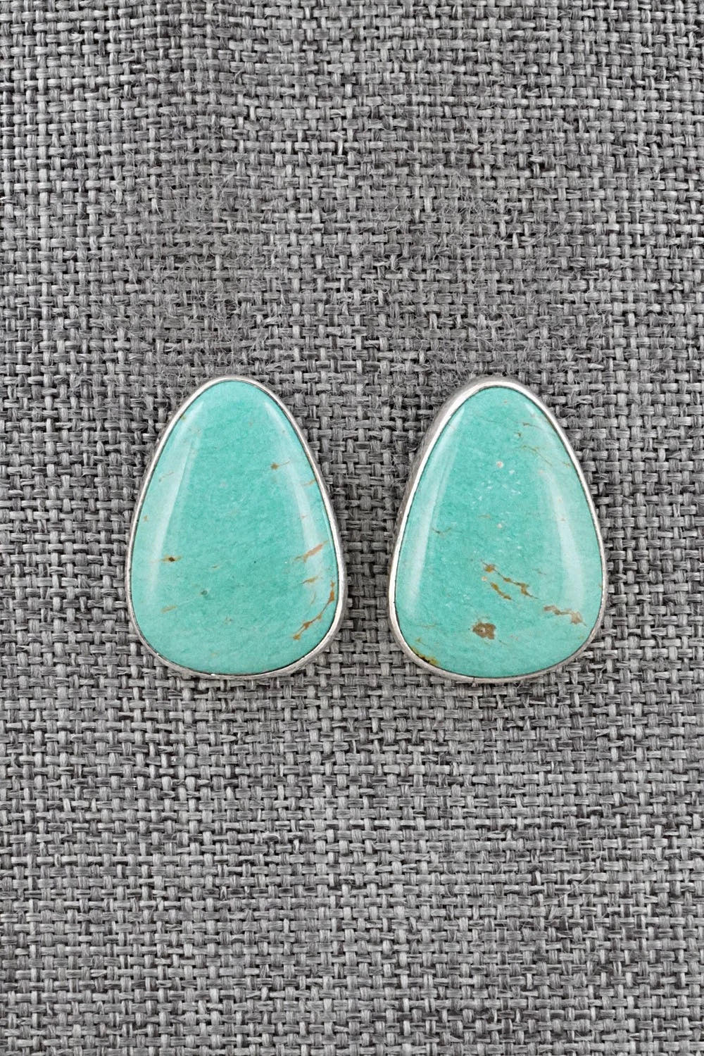 Turquoise & Sterling Silver Earrings - Eugene Gruber