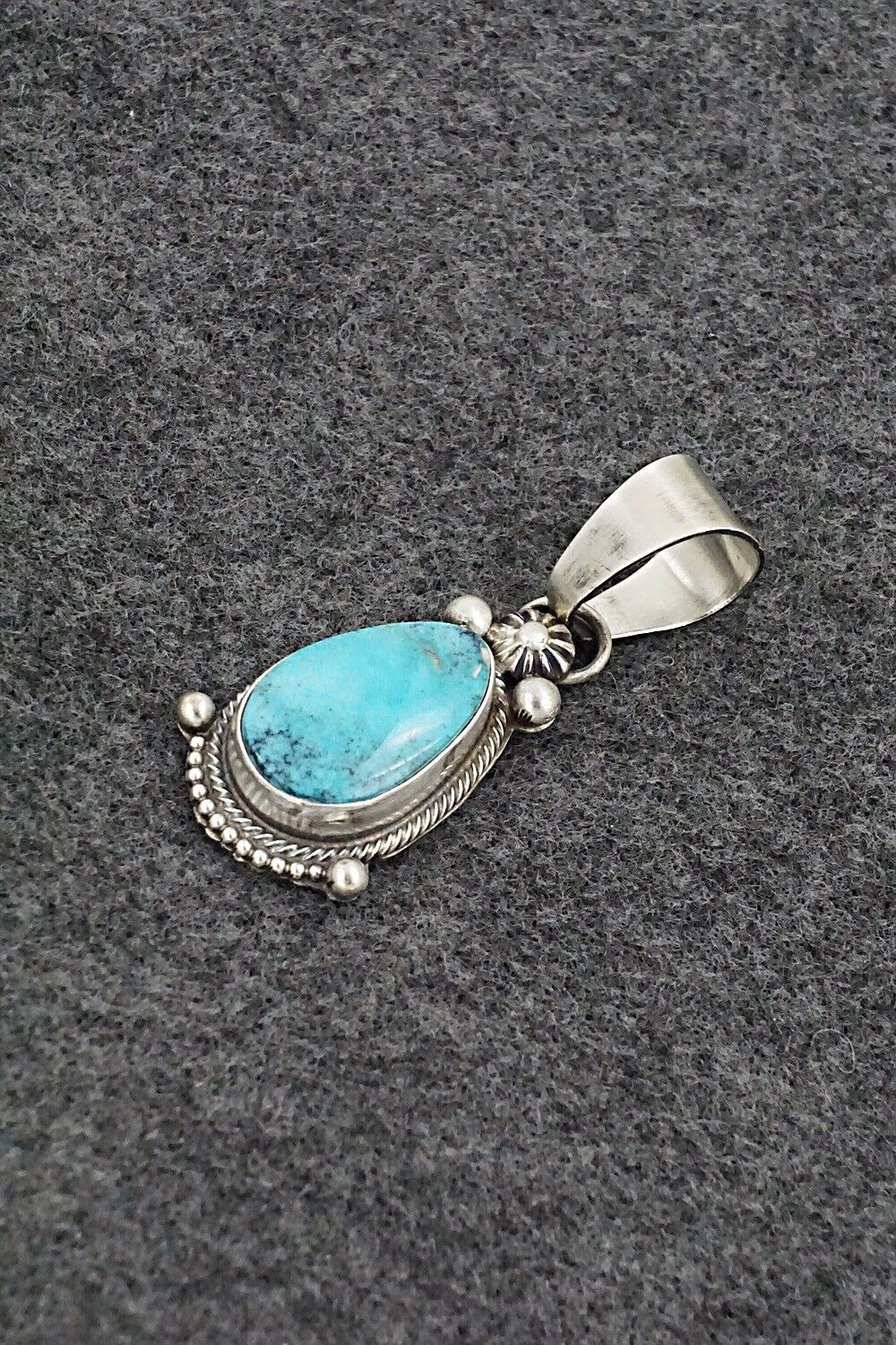 Turquoise & Sterling Silver Pendant - Kathleen Livingston