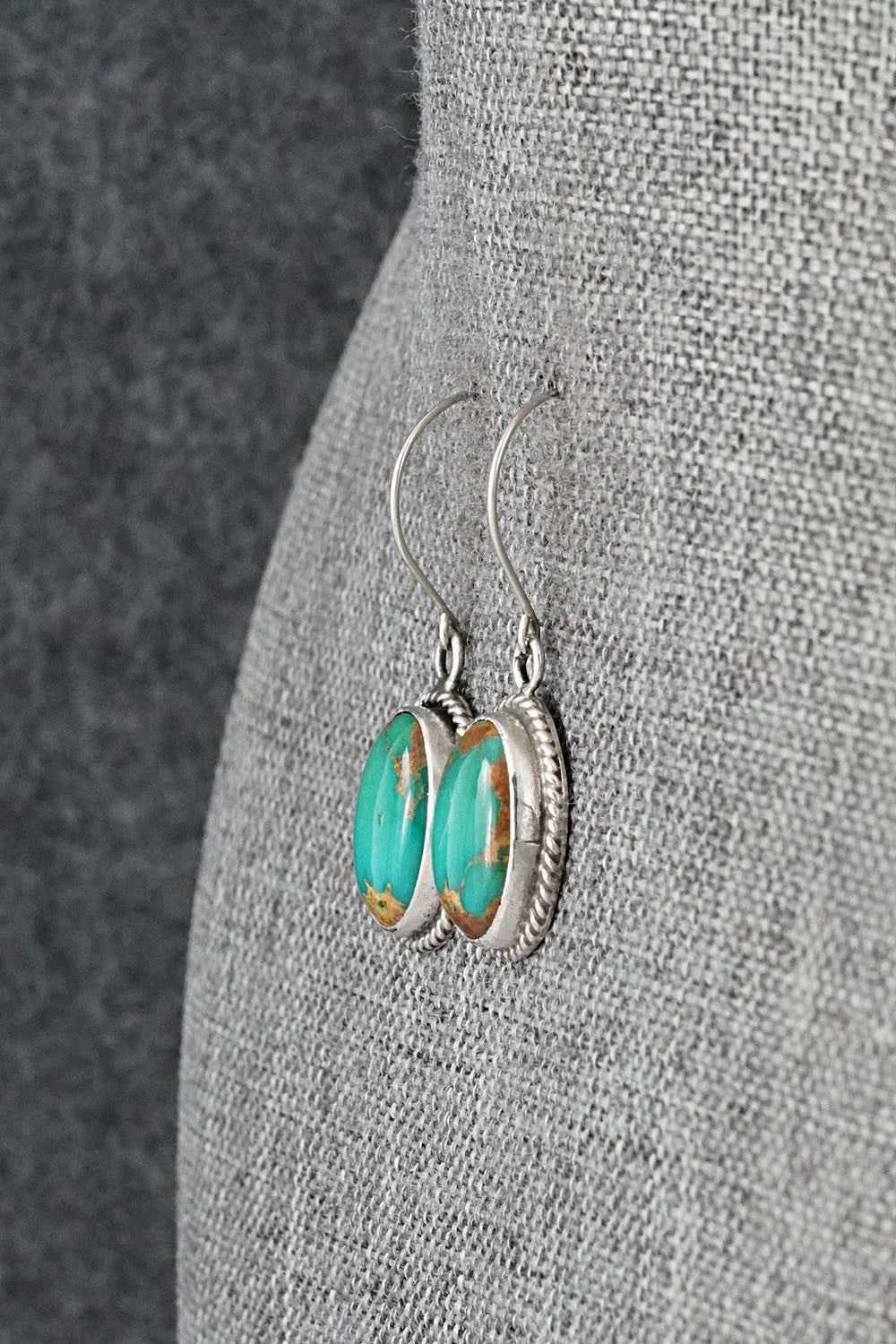 Turquoise & Sterling Silver Earrings - Rosemary Saunders