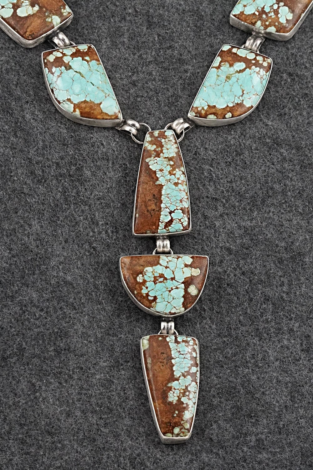 Turquoise & Sterling Silver Necklace and Earrings Set - Darrin Livingston