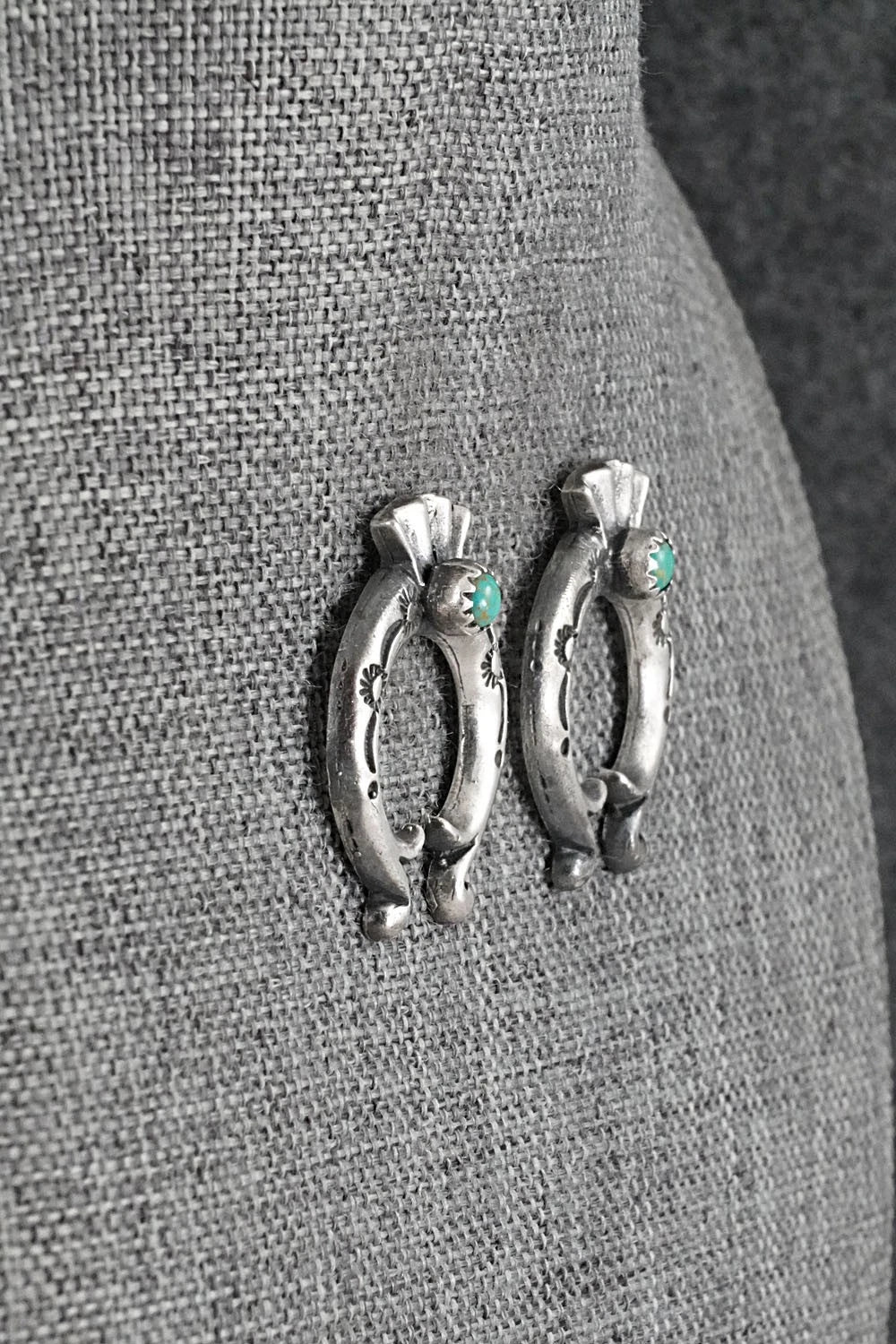 Turquoise & Sterling Silver Earrings - Adrienne Gordon