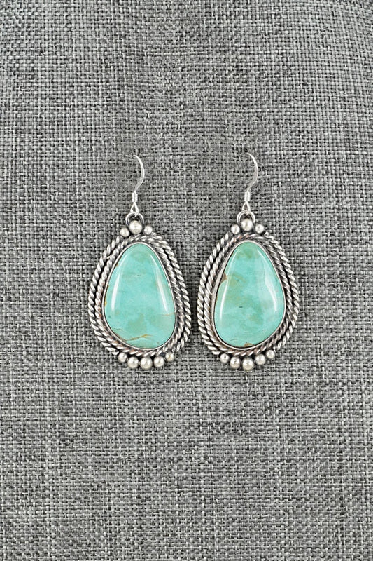Turquoise & Sterling Silver Earrings - Loretta Delgarito
