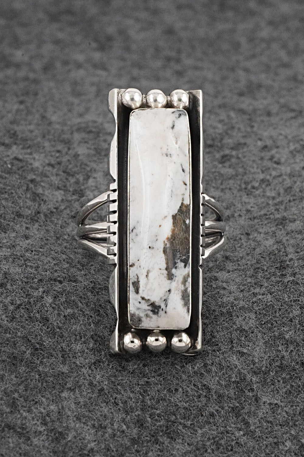 White Buffalo & Sterling Silver Ring - Larson Lee - Size 10