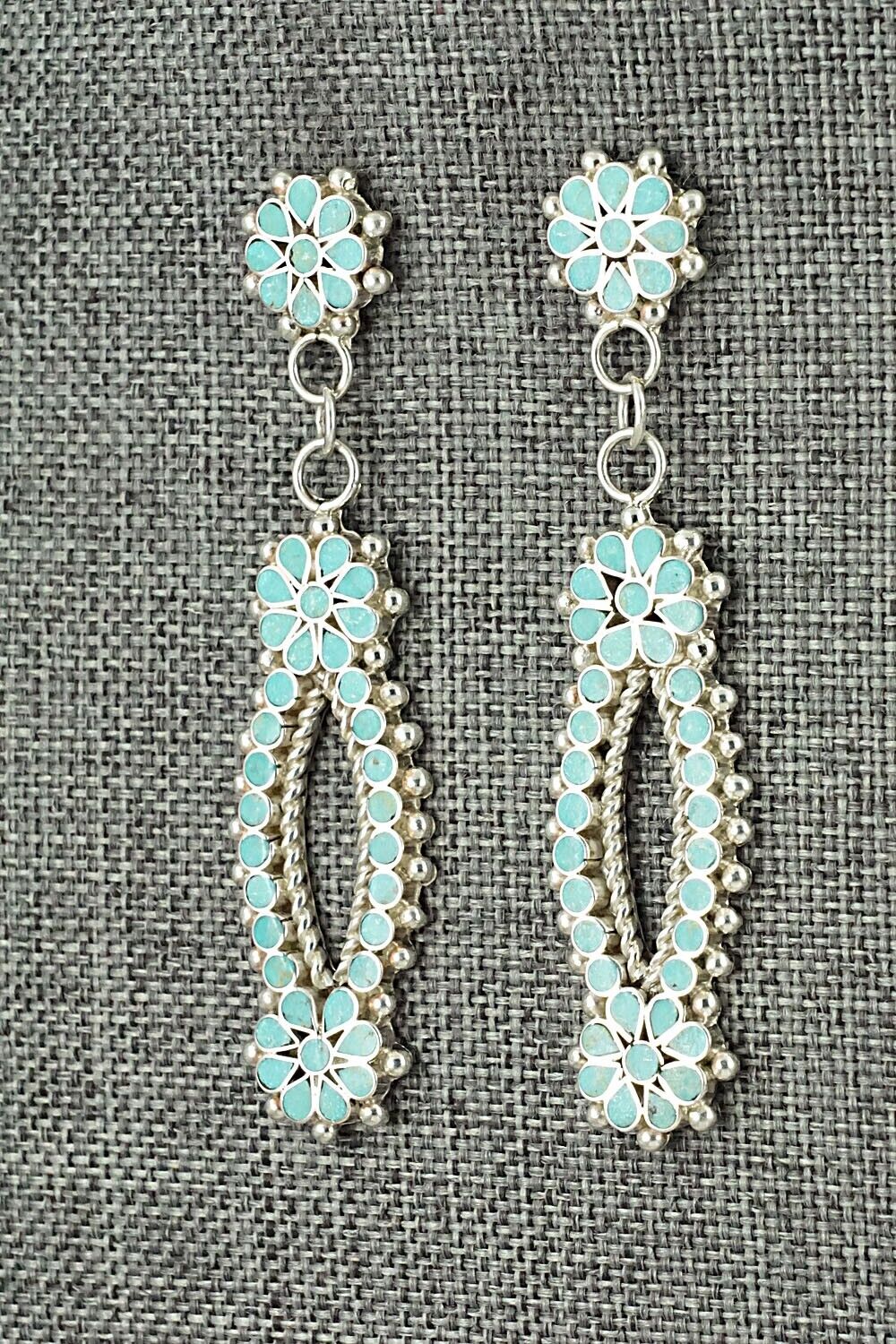 Turquoise & Sterling Silver Earrings - Michelle Peina