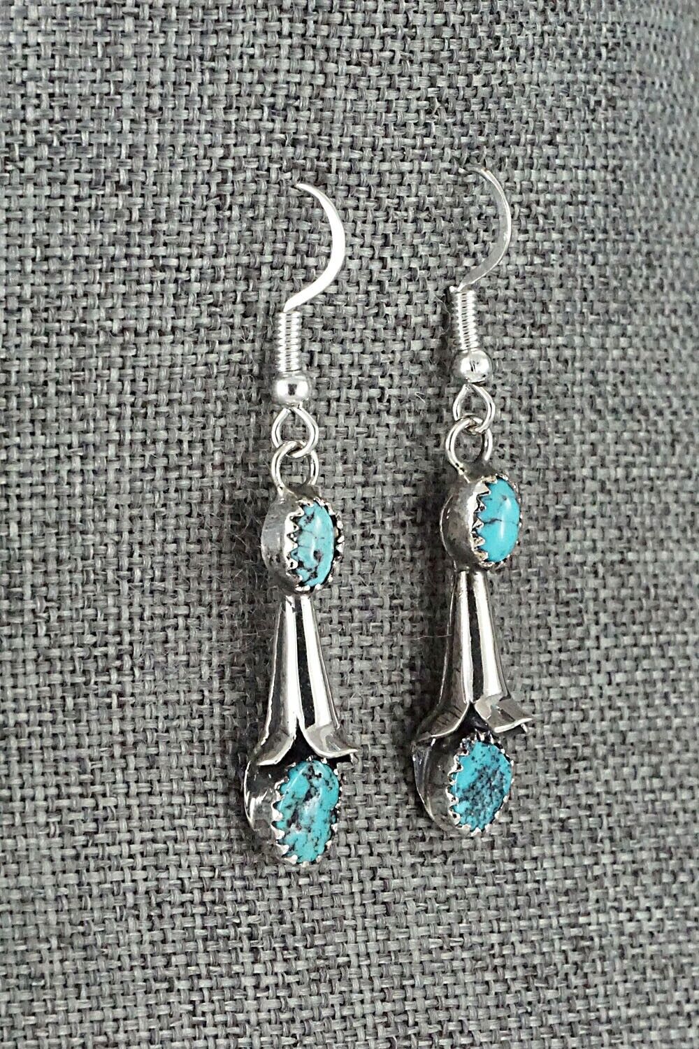 Turquoise & Sterling Silver Squash Blossom Set - Phil Garcia