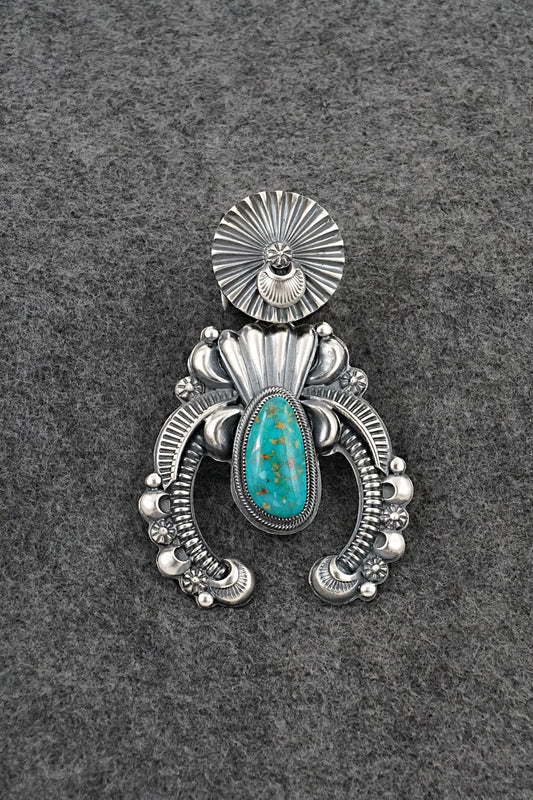 Turquoise & Sterling Silver Pendant - Delbert Gordon
