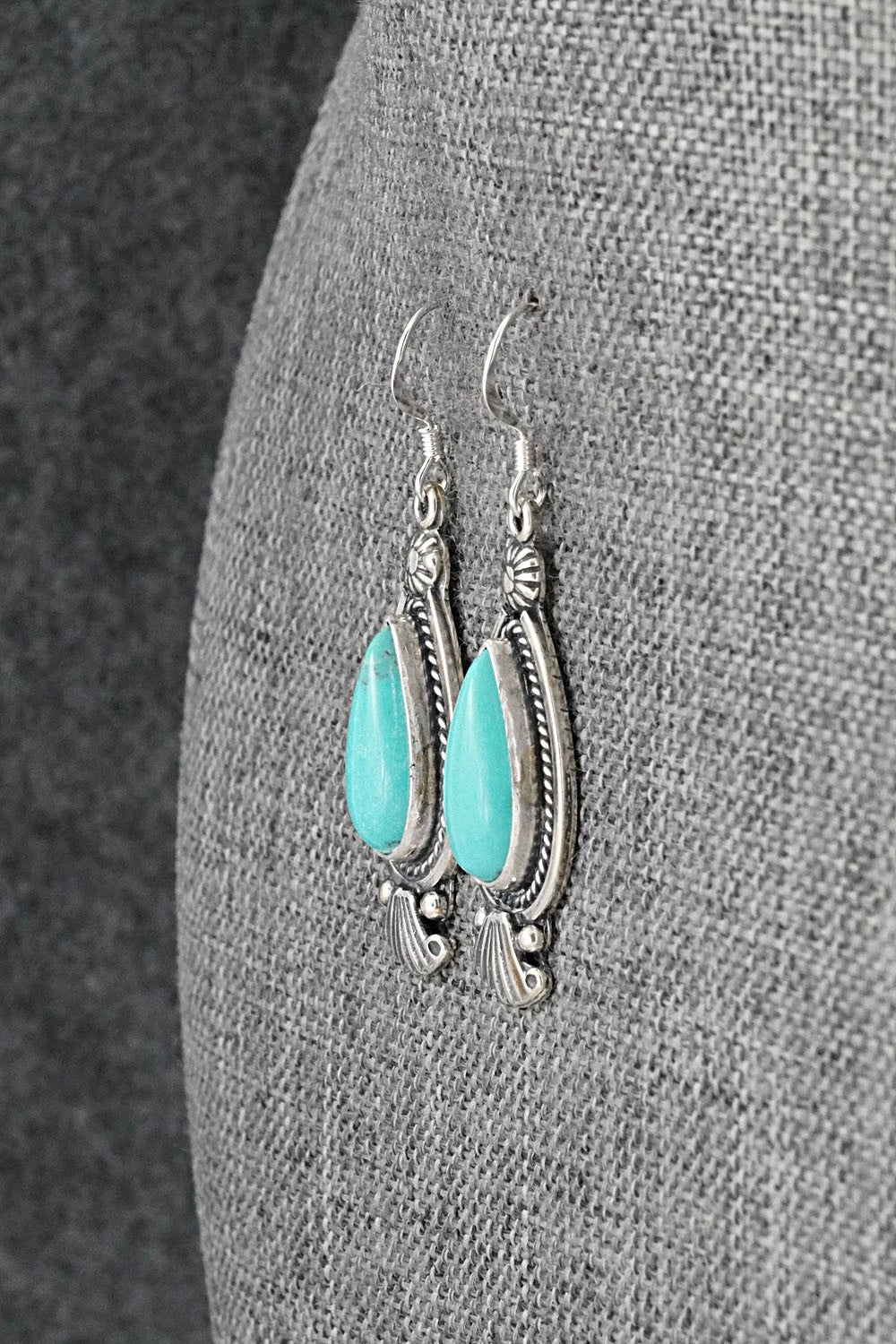 Turquoise & Sterling Silver Earrings - Verley Betone