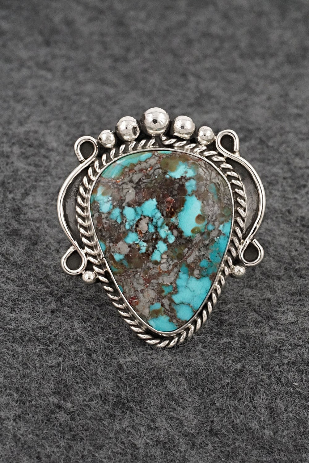 Turquoise & Sterling Silver Ring - Rena Begay - Size 9