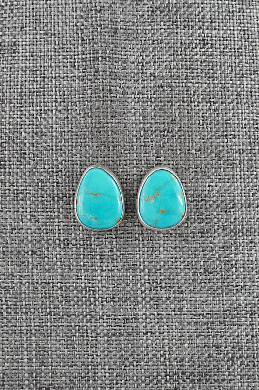 Turquoise & Sterling Silver Earrings - Rosemary Saunders