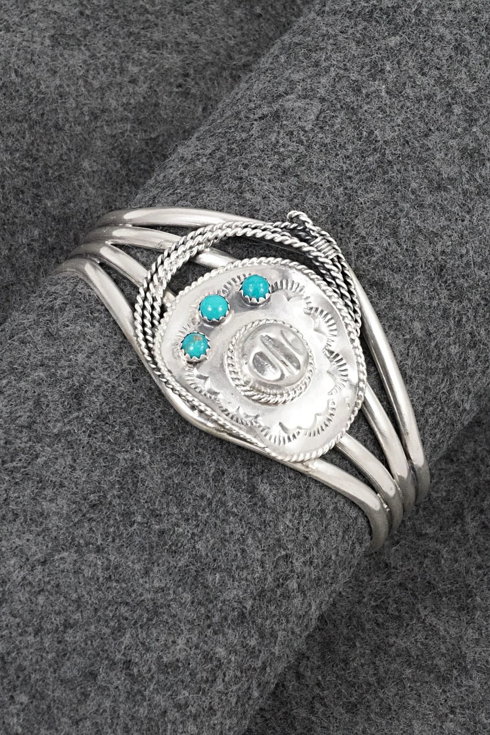 Turquoise & Sterling Silver Bracelet - Bobby Platero