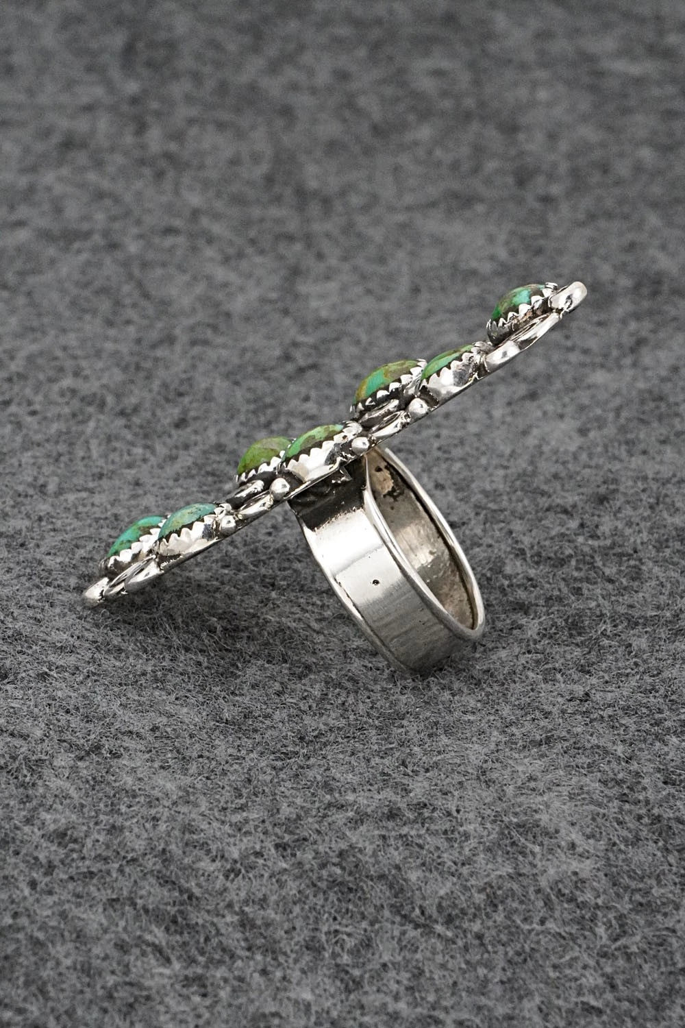 Turquoise & Sterling Silver Ring - Priscilla Reeder - Size 8