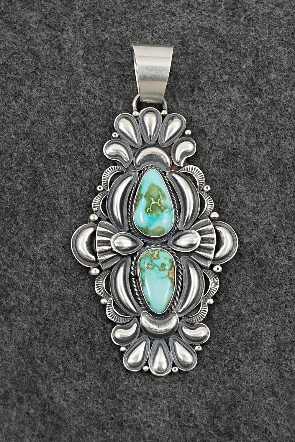 Turquoise and Sterling Silver Pendant - Derrick Gordon