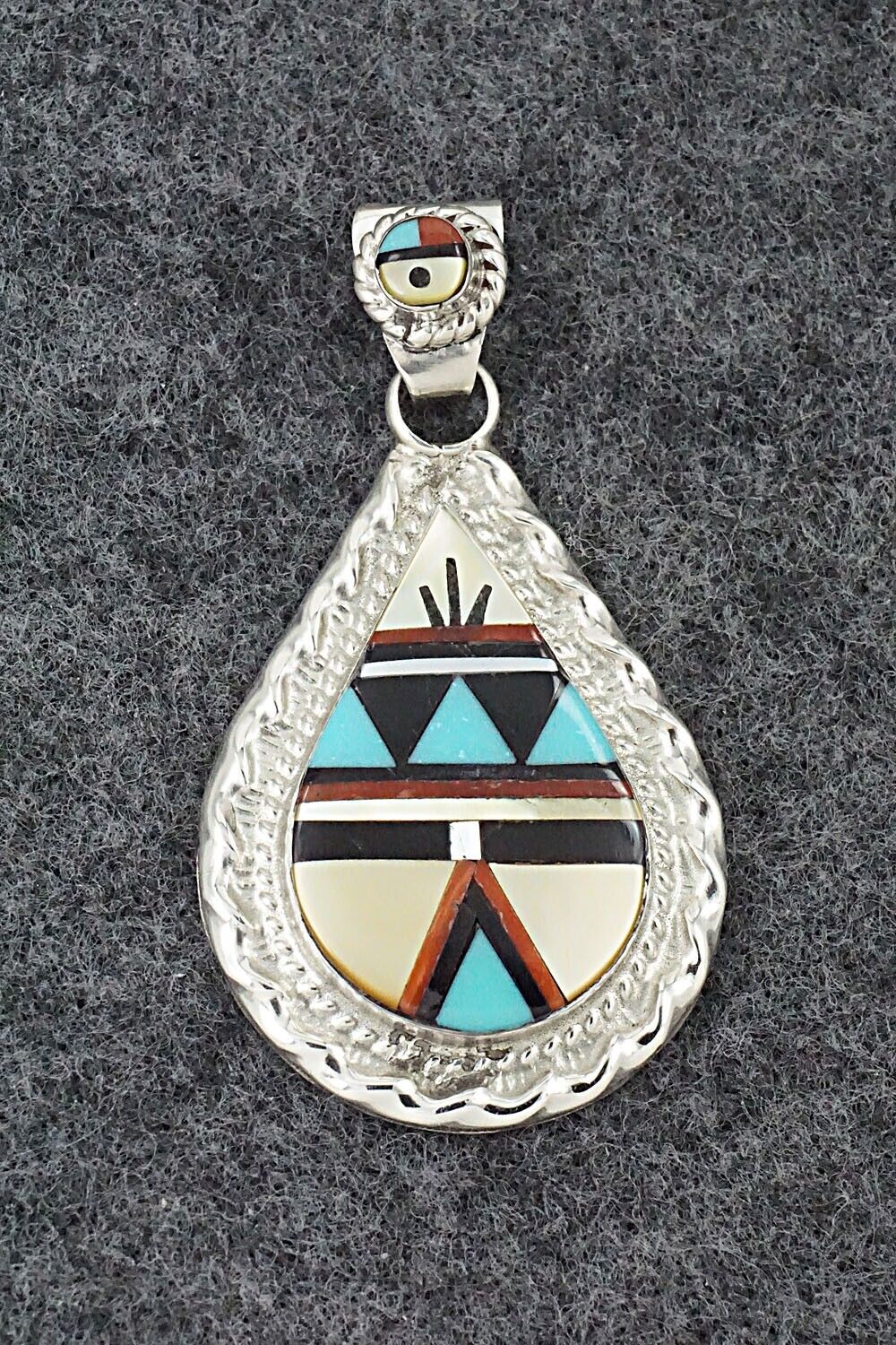 Multi-Stone & Sterling Silver Pendant - Lynette Yuselew