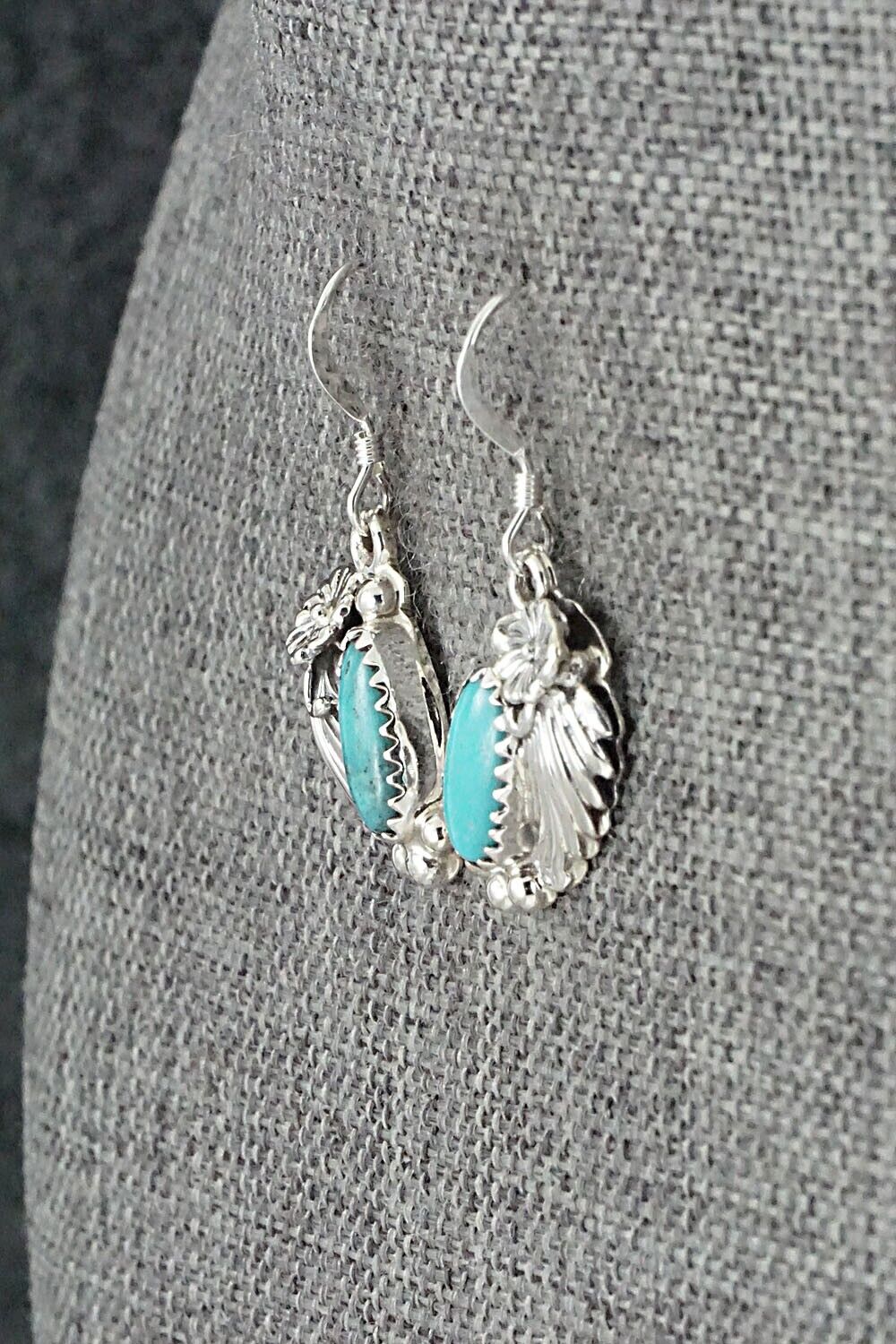Turquoise and Sterling Silver Earrings - Andrew Vandever