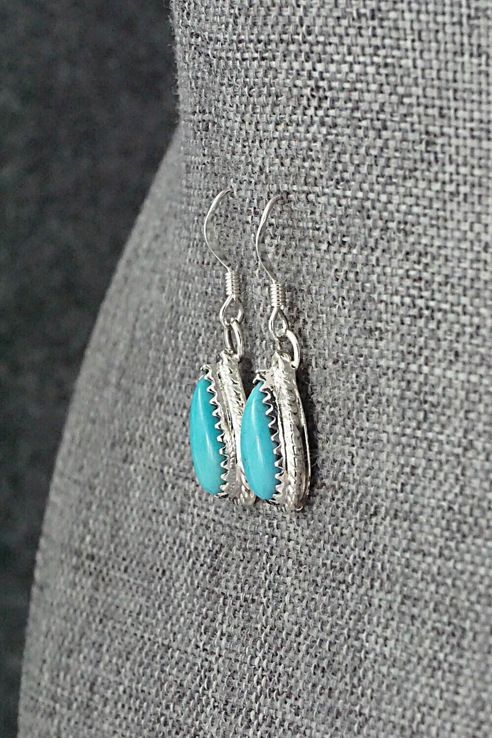 Turquoise & Sterling Silver Earrings - Angeline Platero