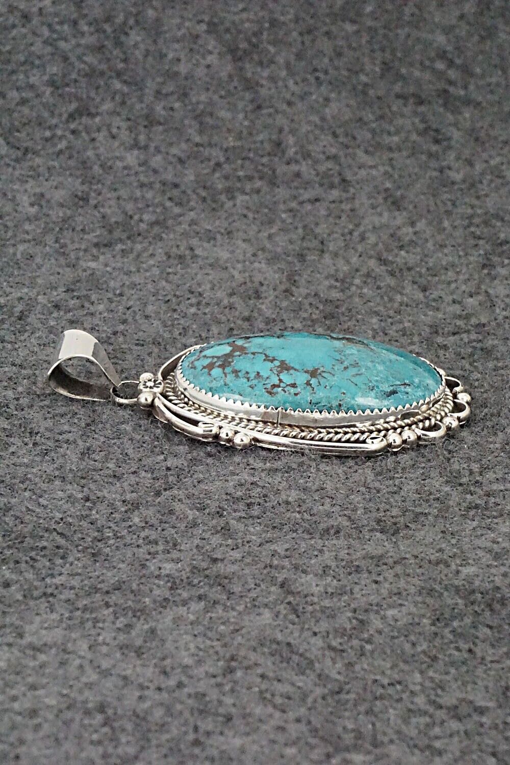 Turquoise & Sterling Silver Pendant - Freda Martinez