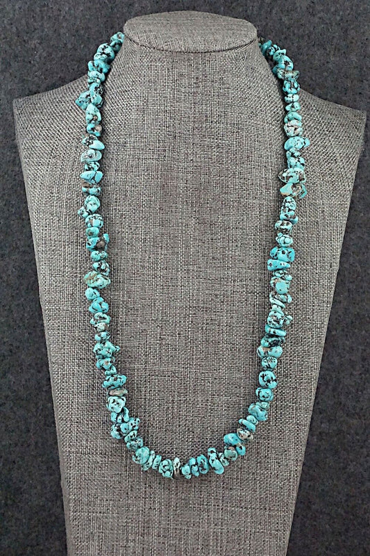 Turquoise & Sterling Silver Necklace 22" - Louise Joe